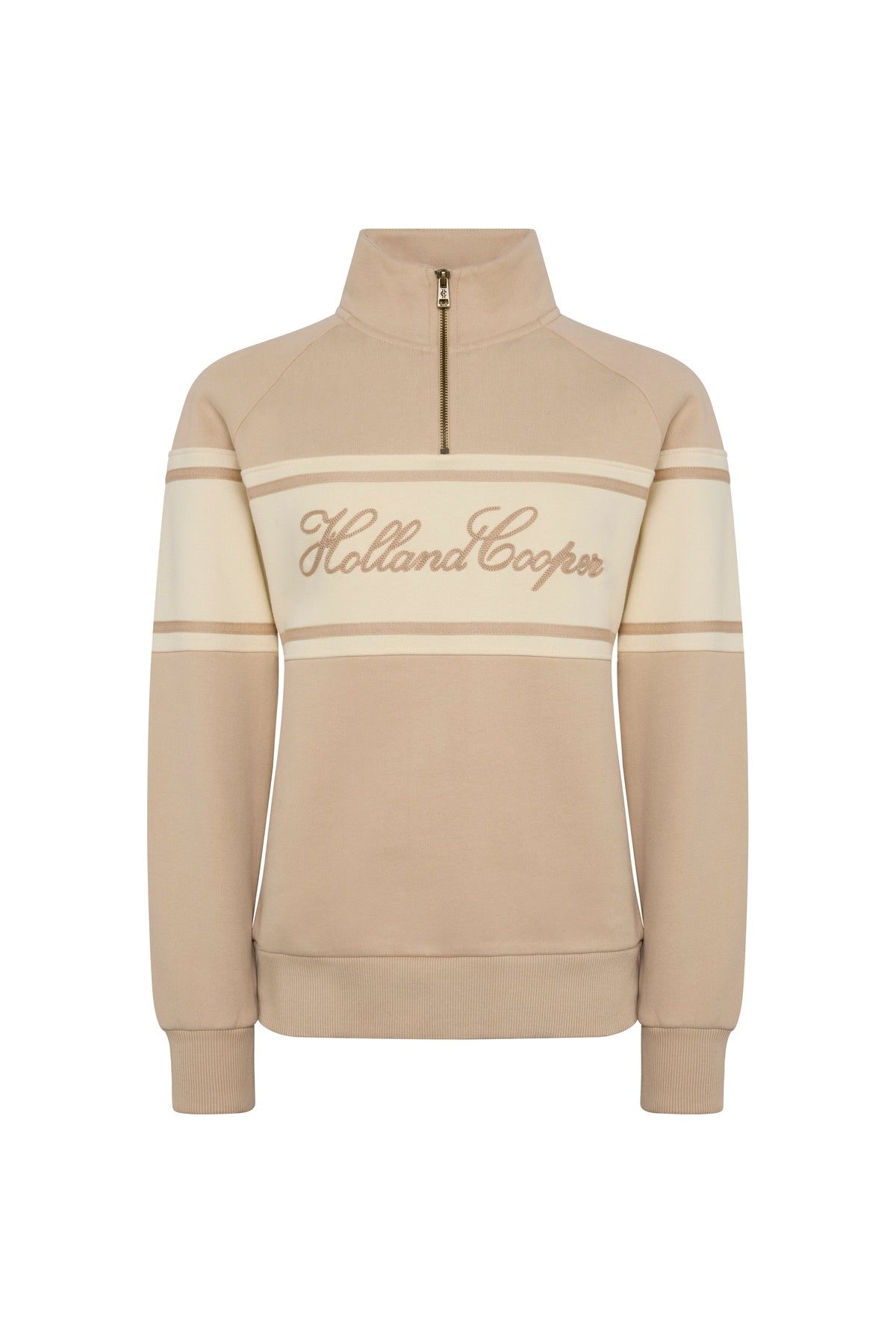 Signature Quarter Zip Sweat (Stone)