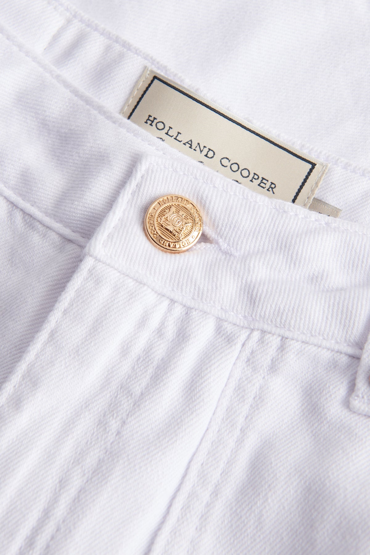 Utility Denim Shorts (White)