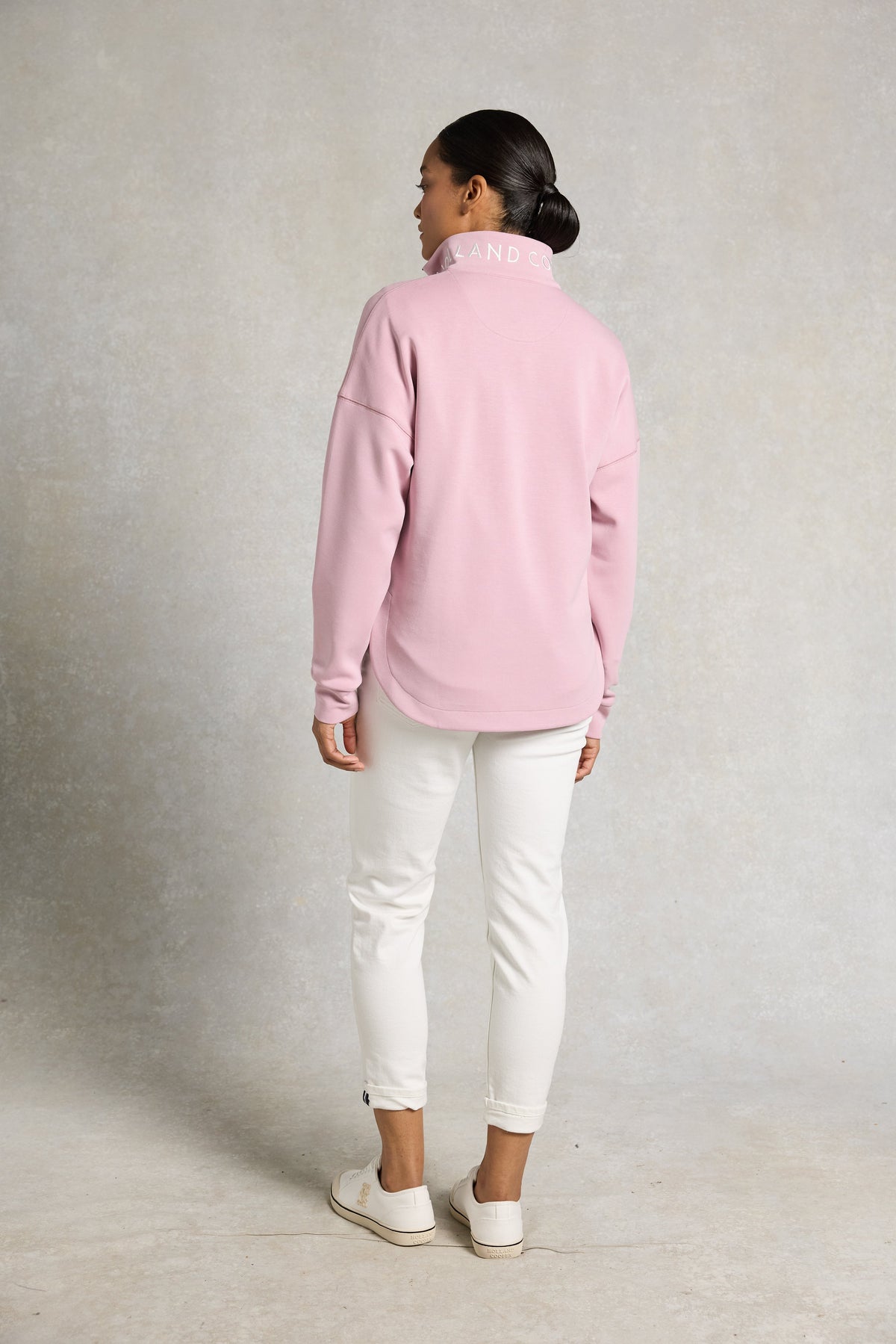 Windsor Quarter Zip Sweat (Dawn Pink)