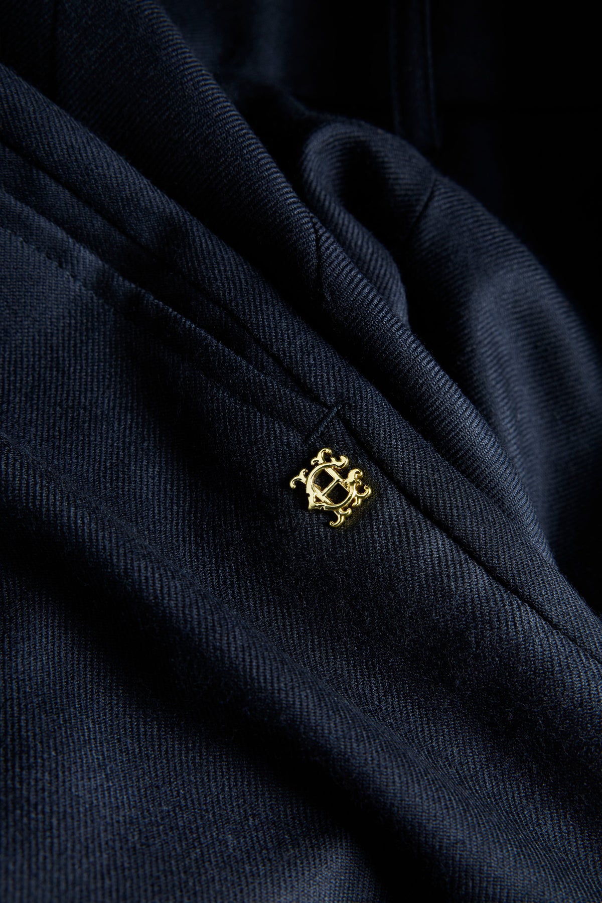 Shoreditch Pleated Trouser (Ink Navy Twill)
