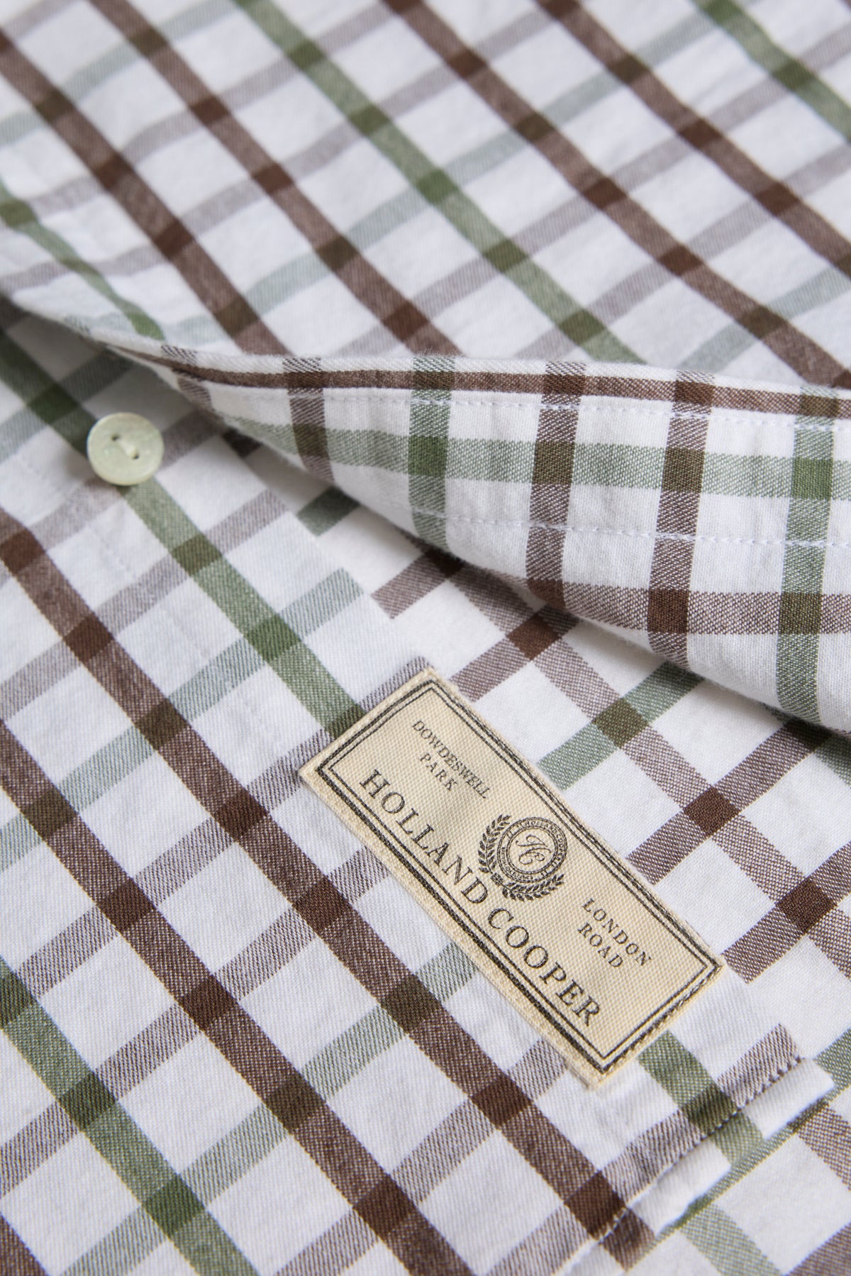 Men's Relaxed Fit Button Down Shirt (Bourton Green Check)