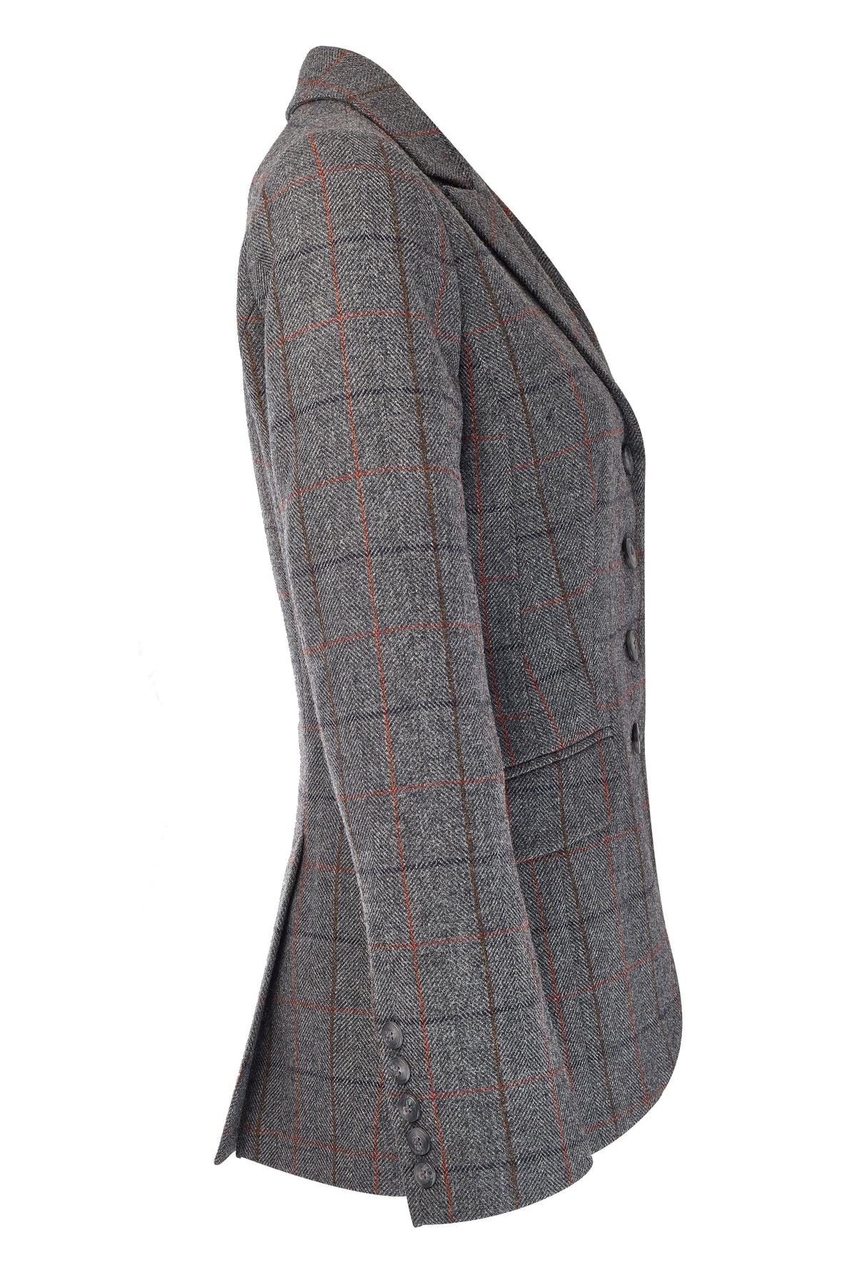 Tweed Riding Jacket (Mid Blue Check)