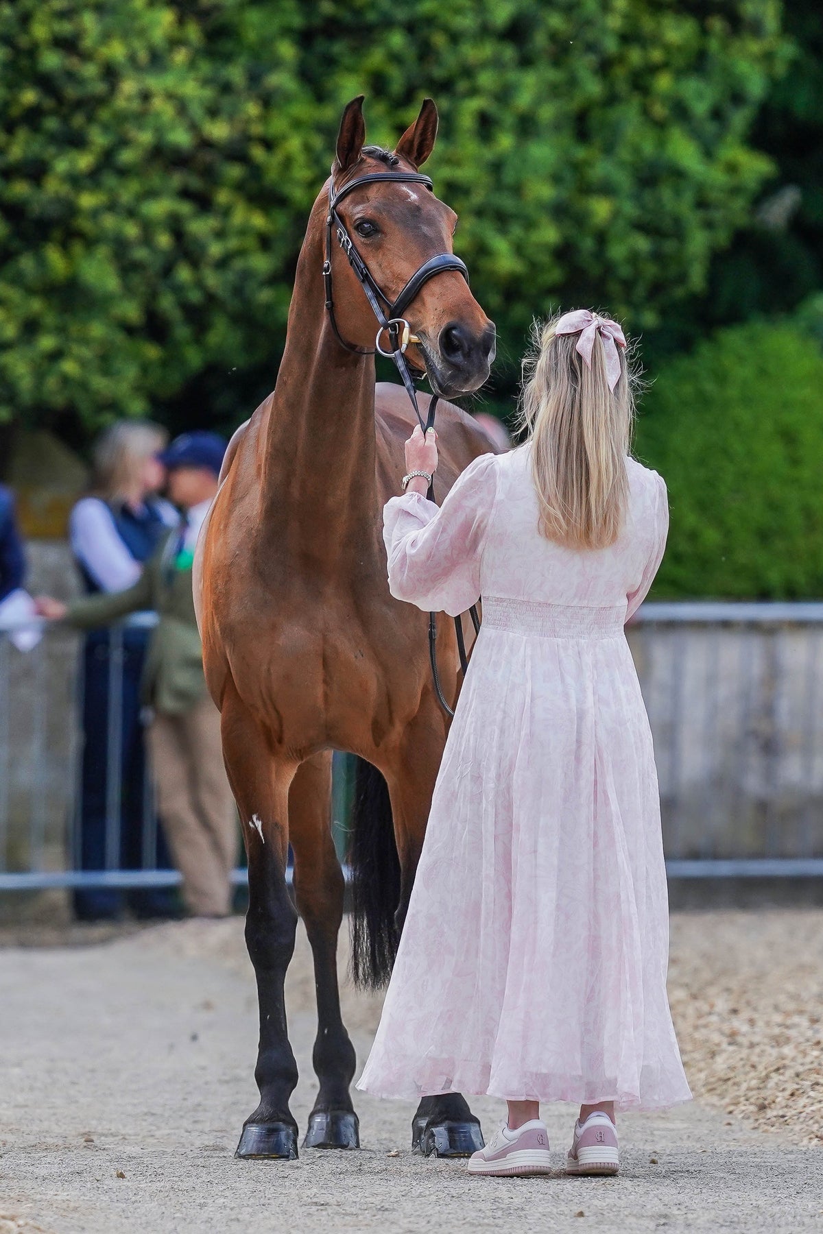 Georgie Goss’s Badminton Trot Up 1 Paros Dress Look