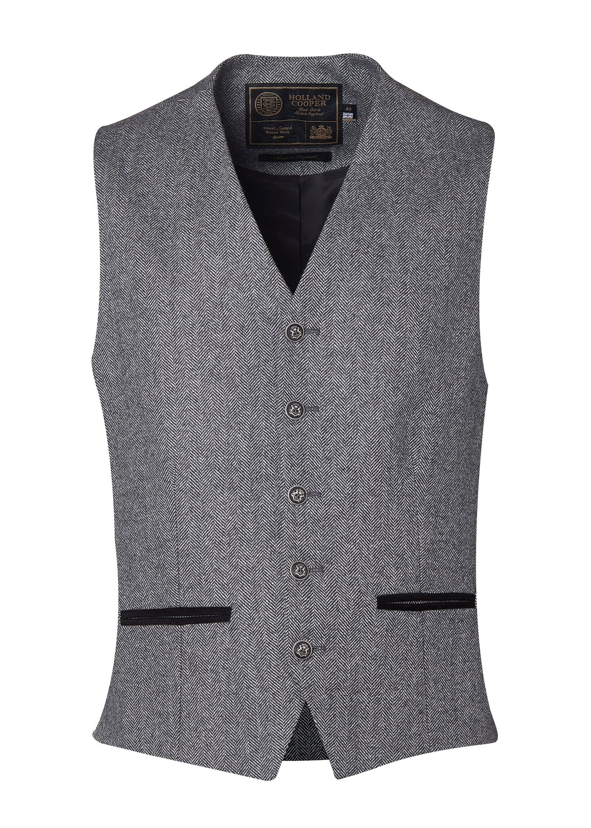 St James Waistcoat (Mono Herringbone)