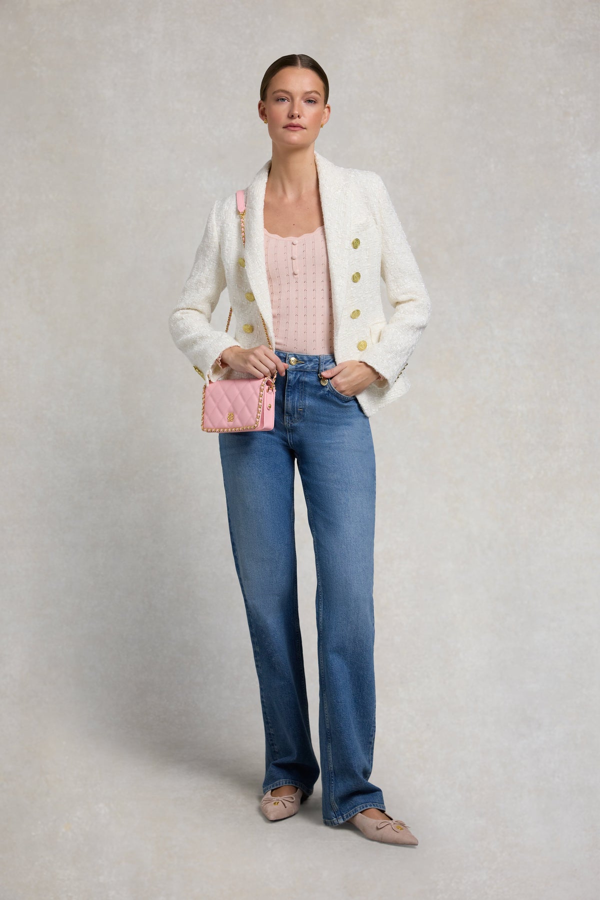 Helen Knitted Longsleeve Top (Pink)