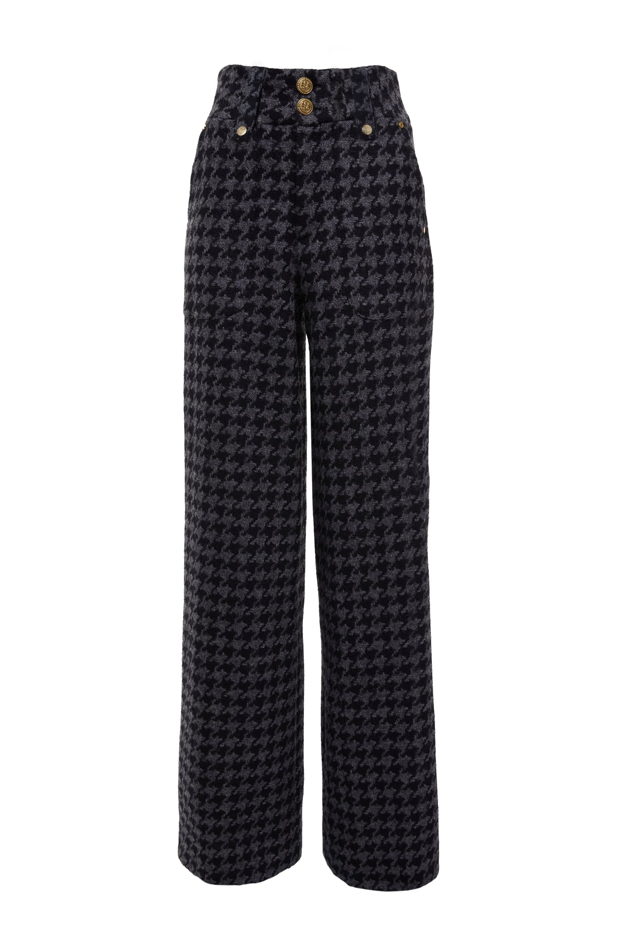 The Large Scale Charcoal Houndstooth Suit