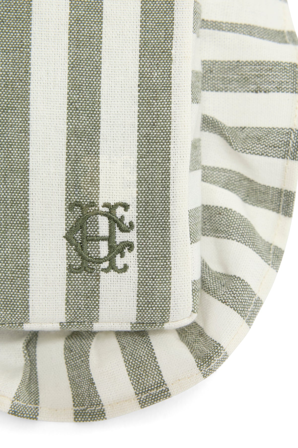 Frilled Gardening Knee Pad (Green Stripe)