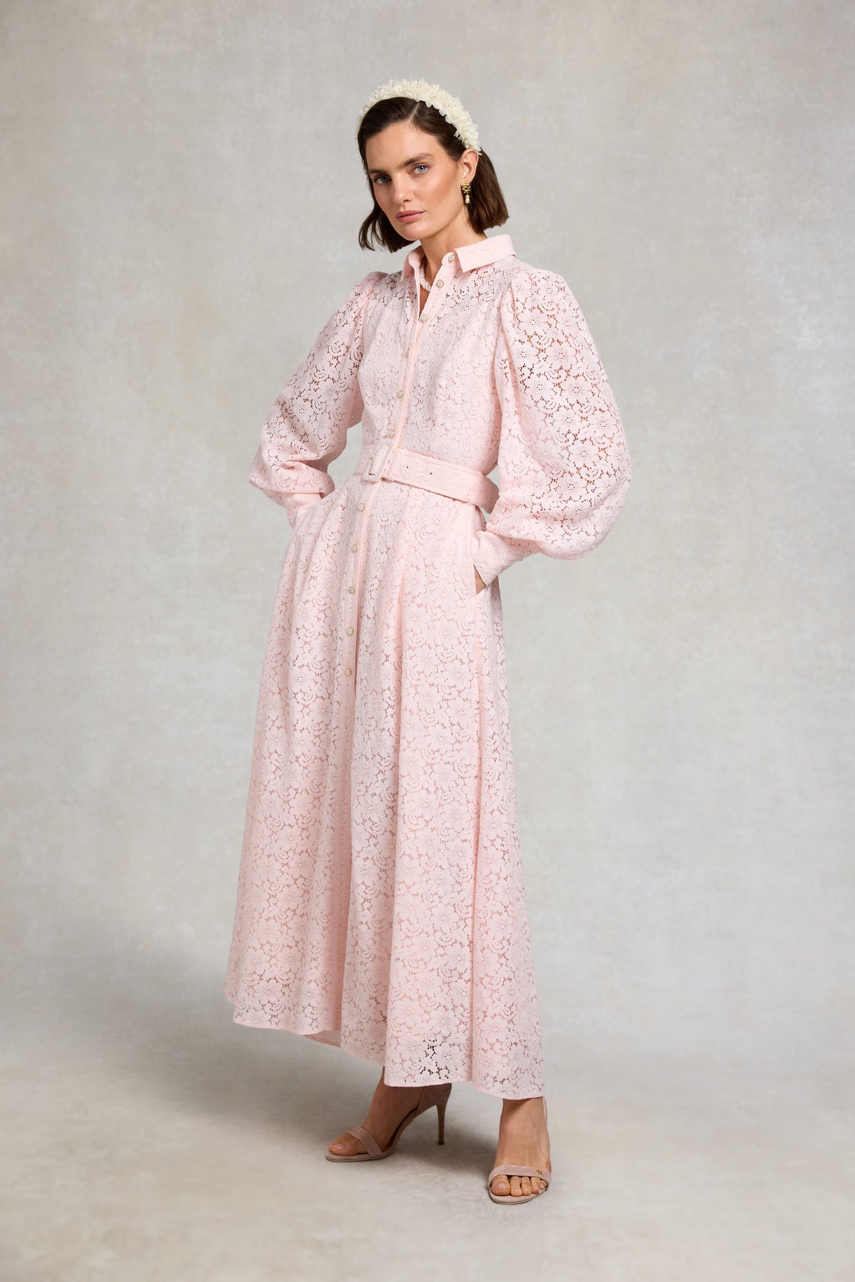Iona Lace Dress (Blush)