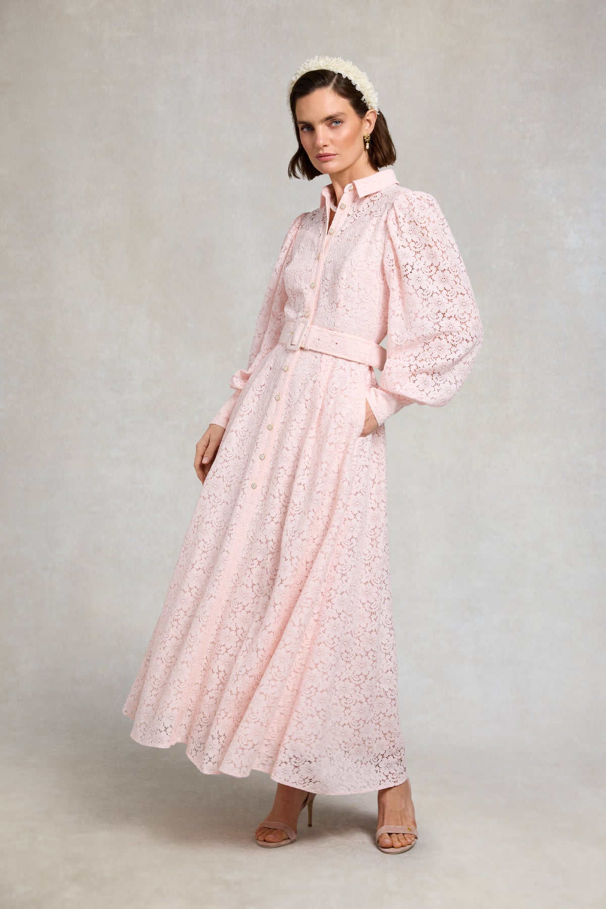 Iona Lace Dress (Blush)