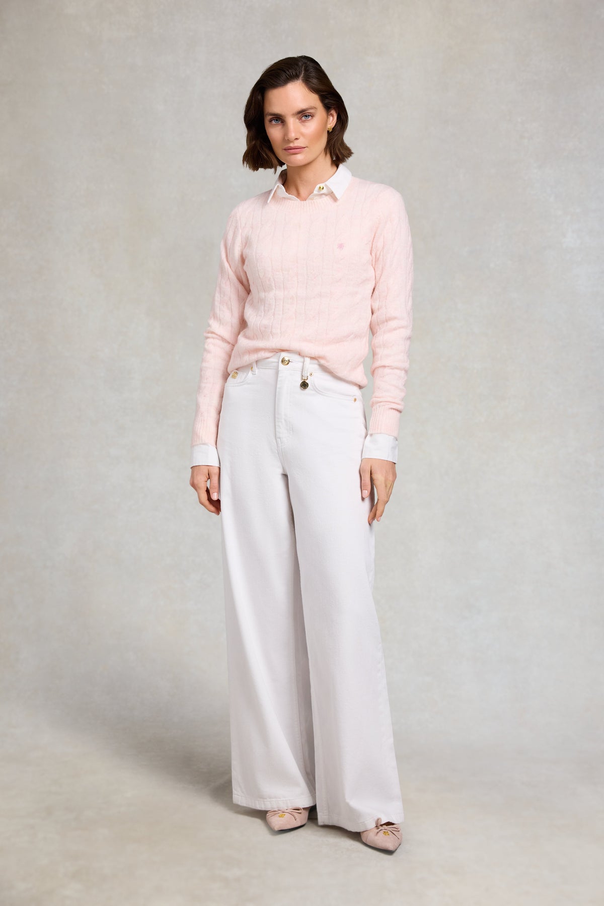 Jasmine Knitted Crew (Palest Pink)