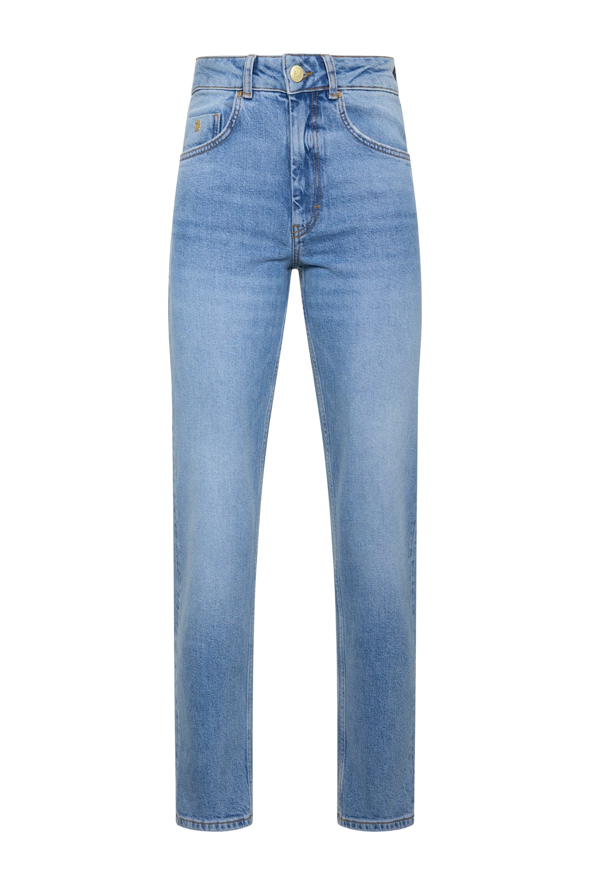 Mid Rise Straight Cropped Jean (Vintage Denim)