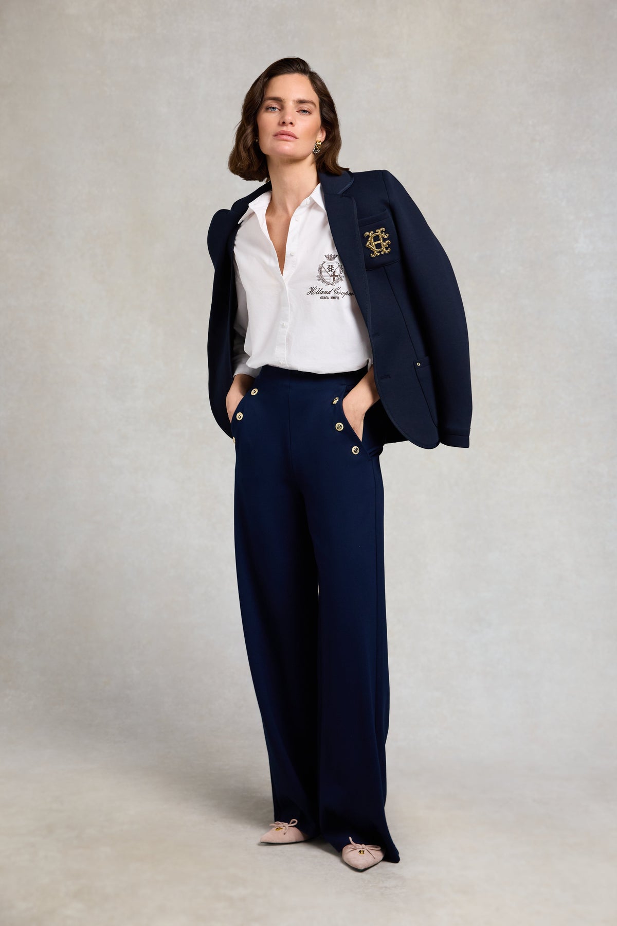 Jersey Amoria Wide Leg (Ink Navy)