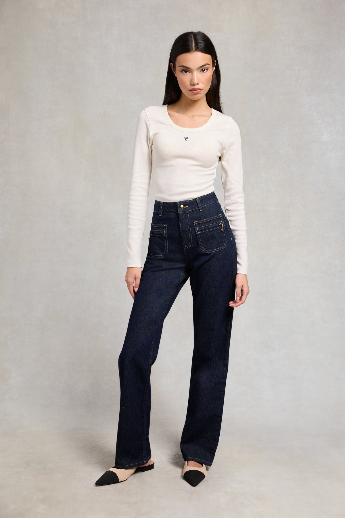 Jessica Straight Jean (Dark Indigo)