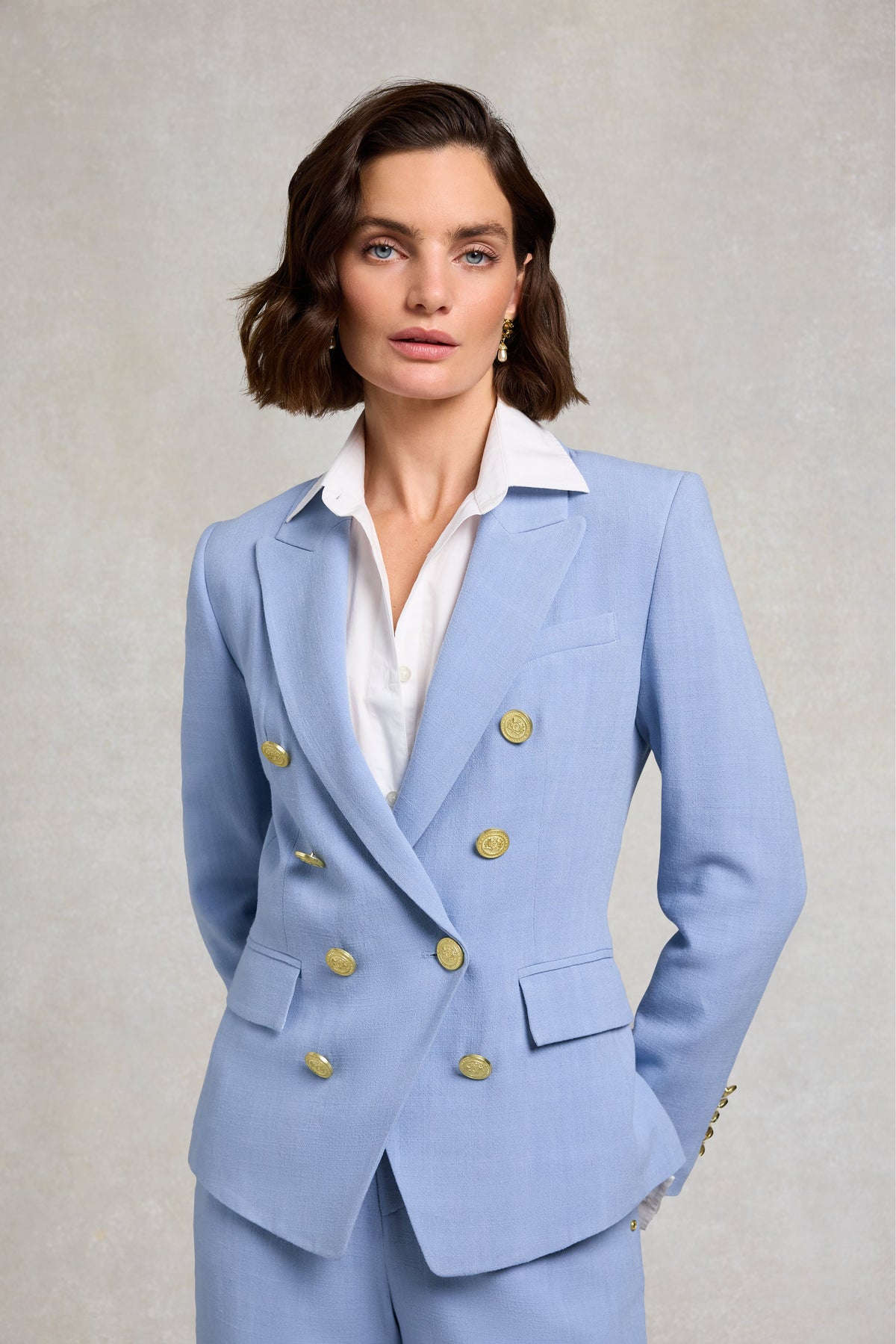 Knightsbridge Blazer (Ice Blue Linen)