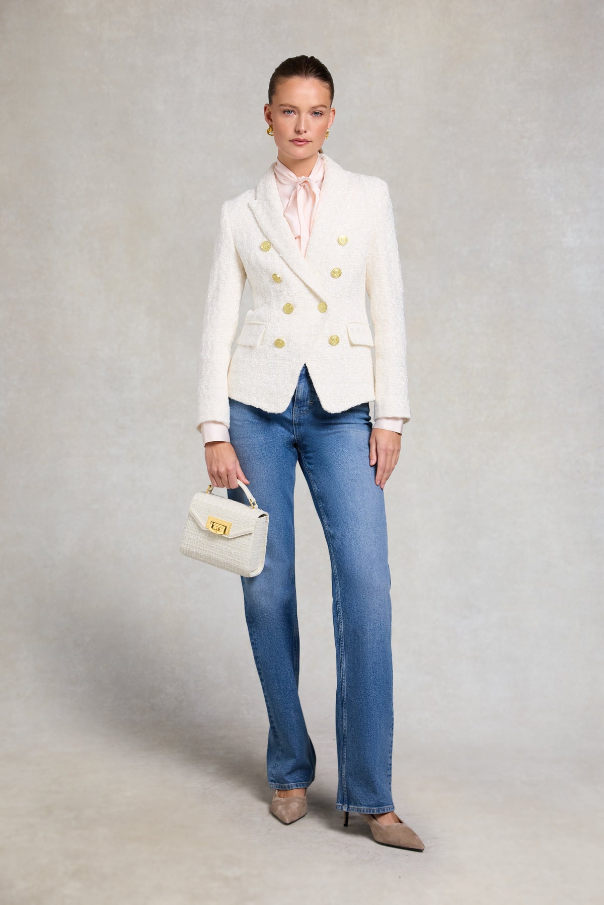 Knightsbridge Blazer (White Sparkle Boucle)
