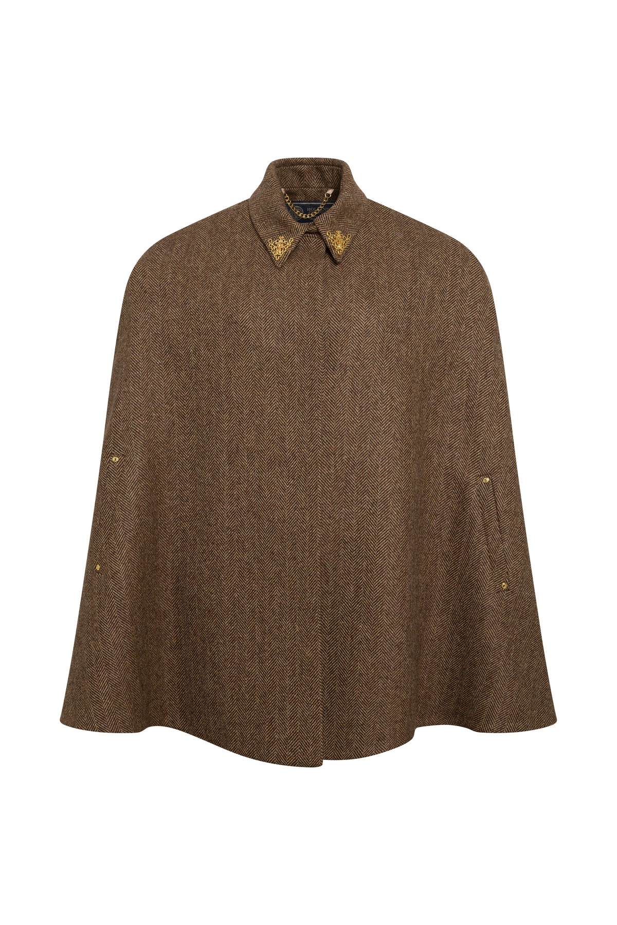 Knightsbridge Cape (Large Scale Brown Herringbone)