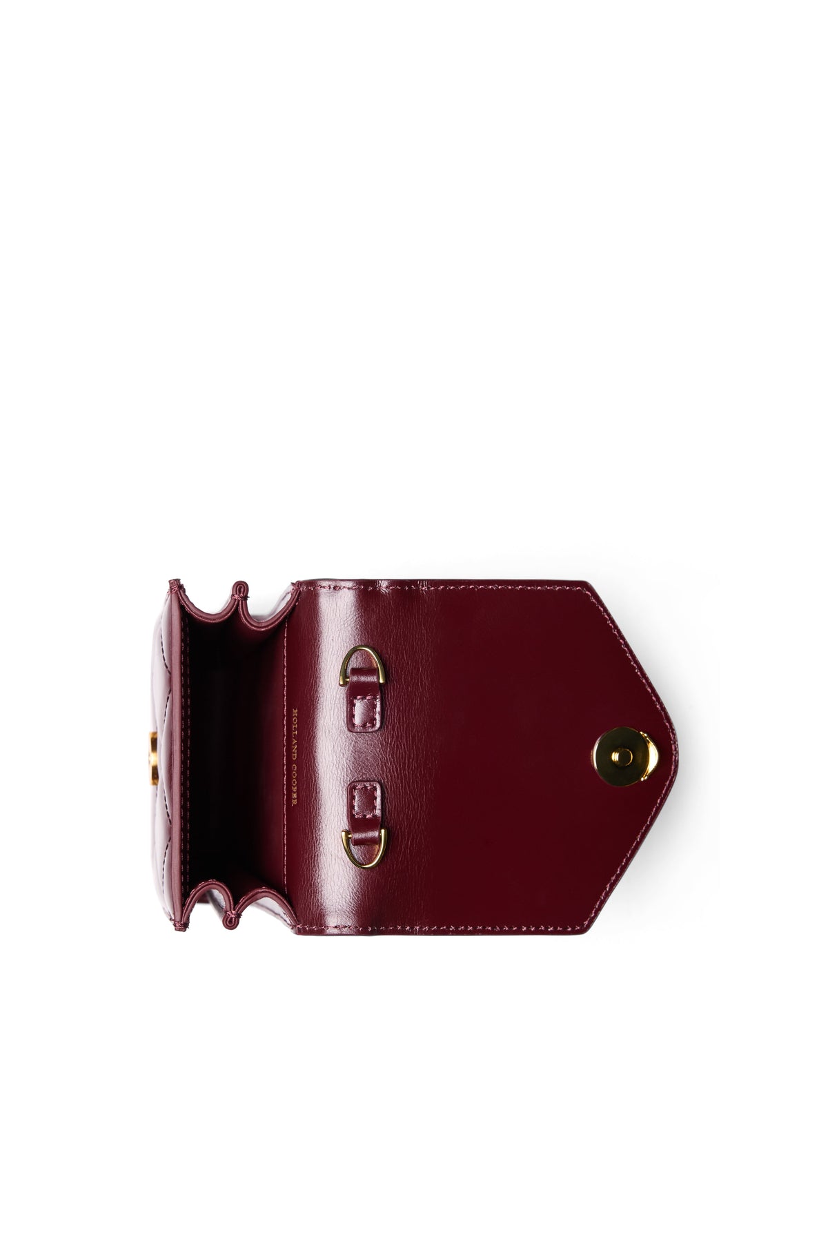 Knightsbridge Quilted Phone Pouch (Oxblood Leather)