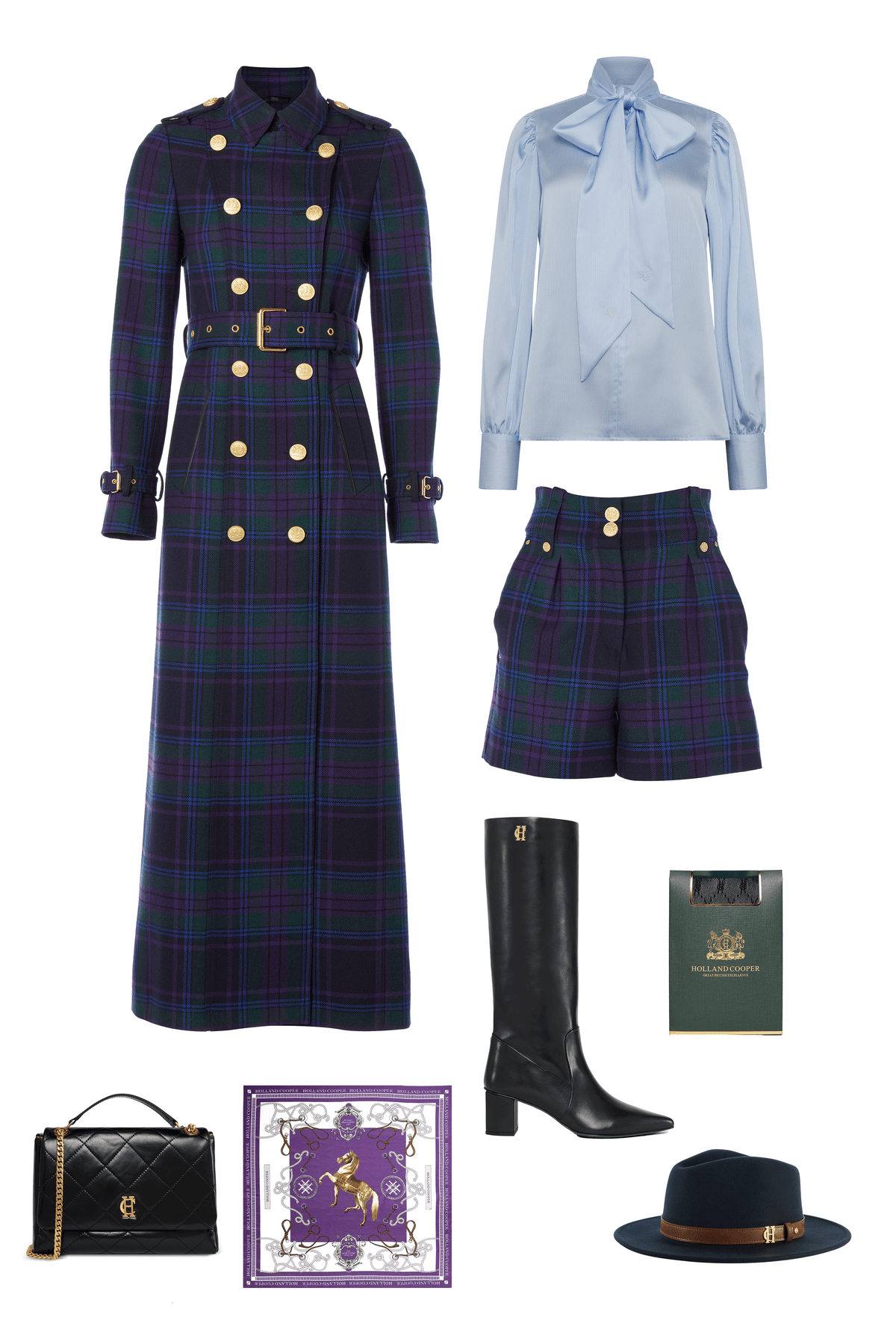 Lisa Dwan's Cheltenham Look (Heather Tartan)