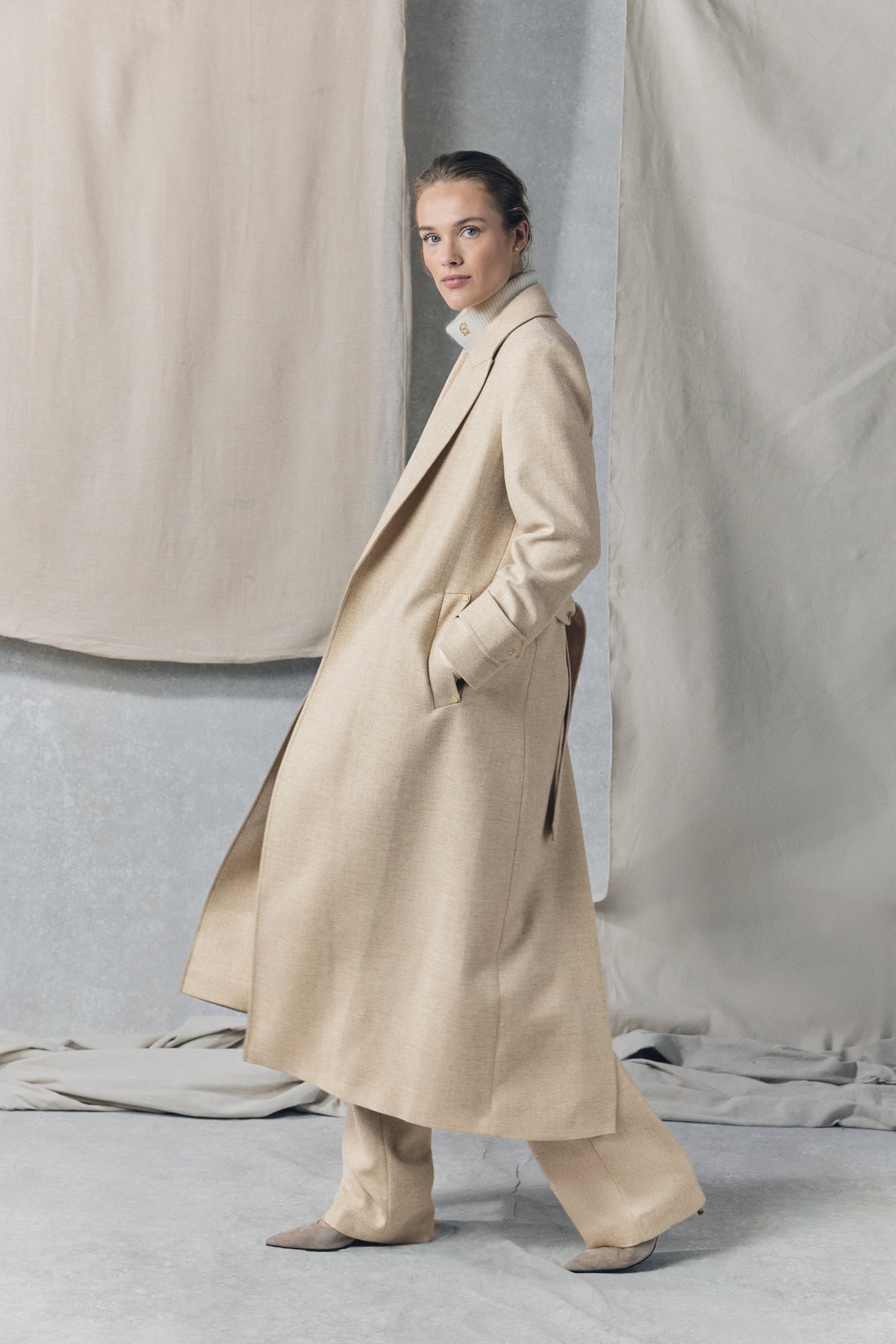 Wrap Coat (Oatmeal)