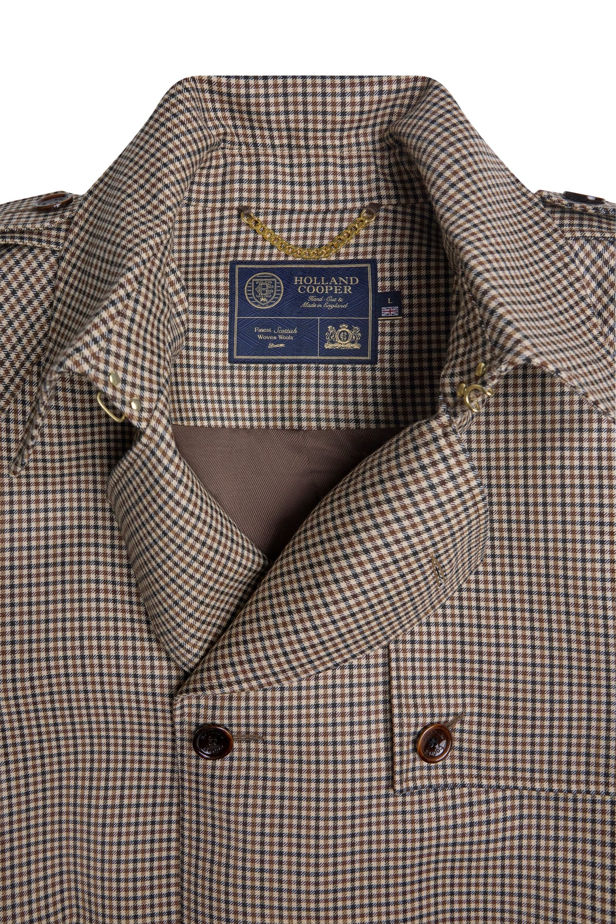 Men's Full Length Soho Trench Coat (Westminster Tweed)