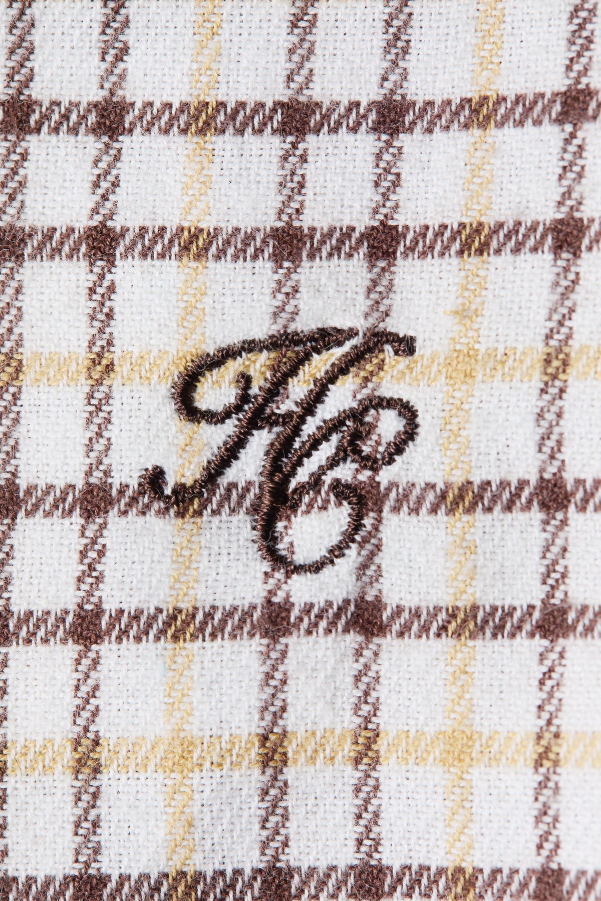 Men's Classic Fit Brushed Cotton Shirt (Cheltenham Camel Check)