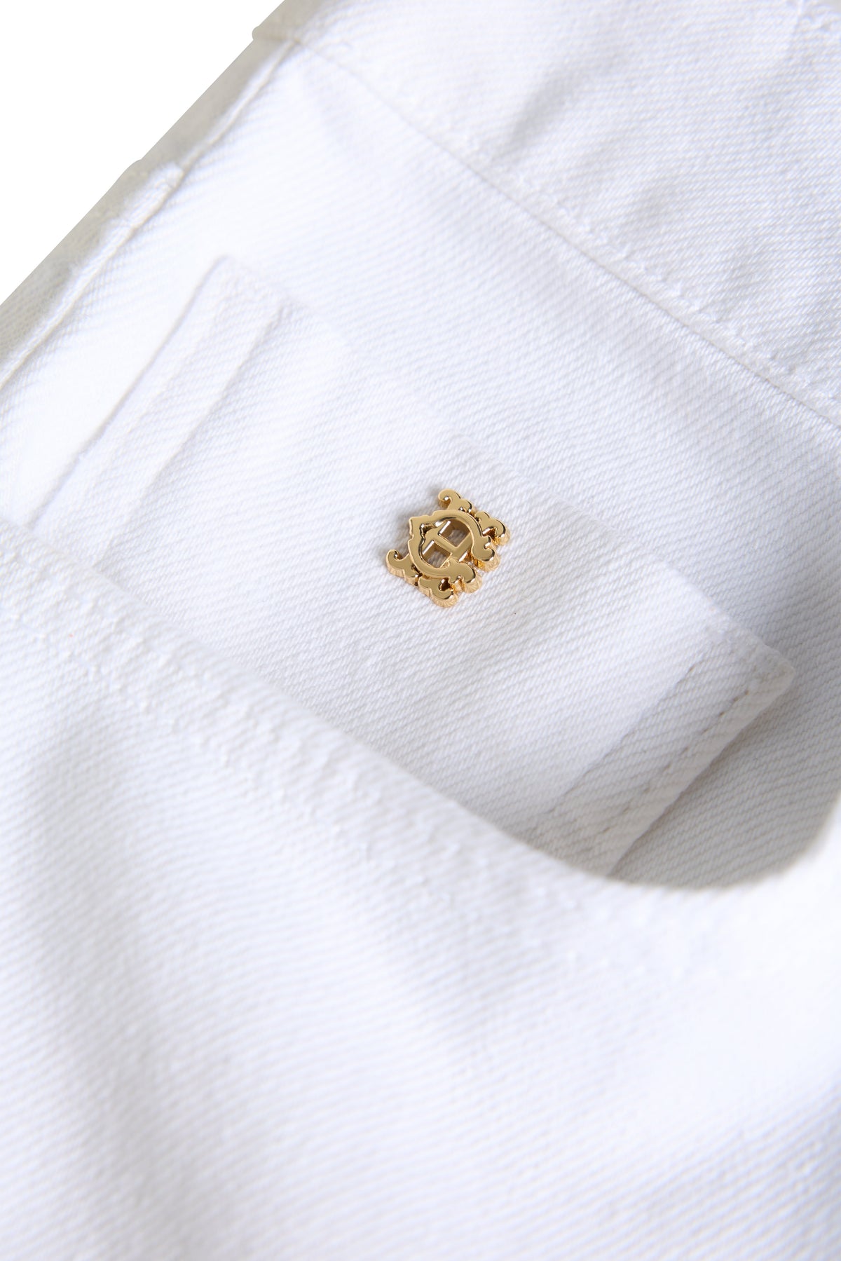 Mid Rise Straight Cropped Jean (White)