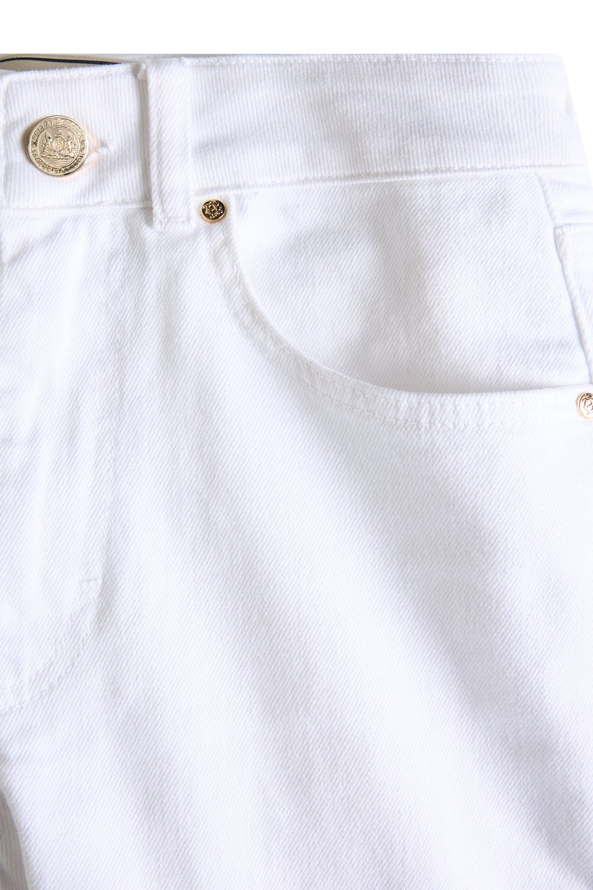 Mid Rise Straight Cropped Jean (White)