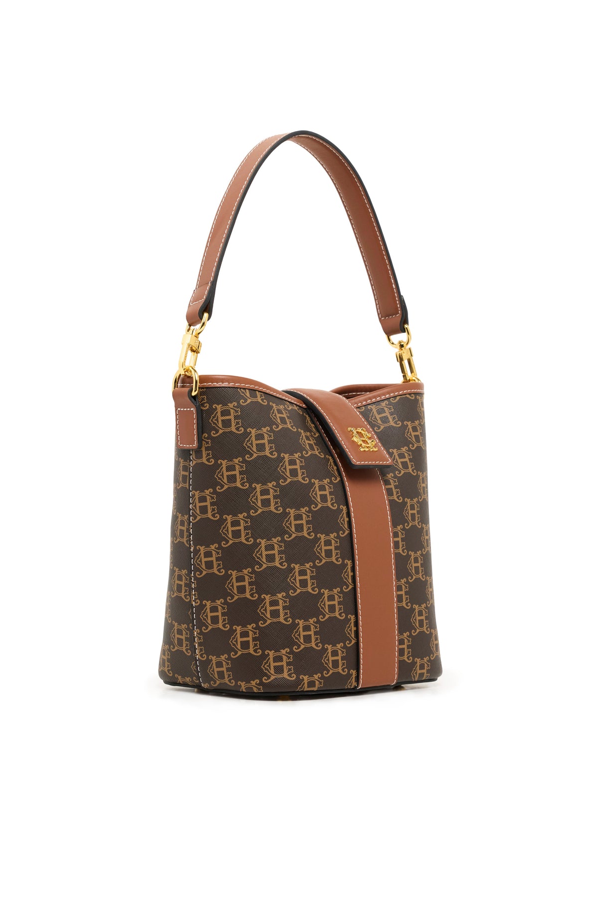 Milan Mini Bucket Bag (Tan Monogram)