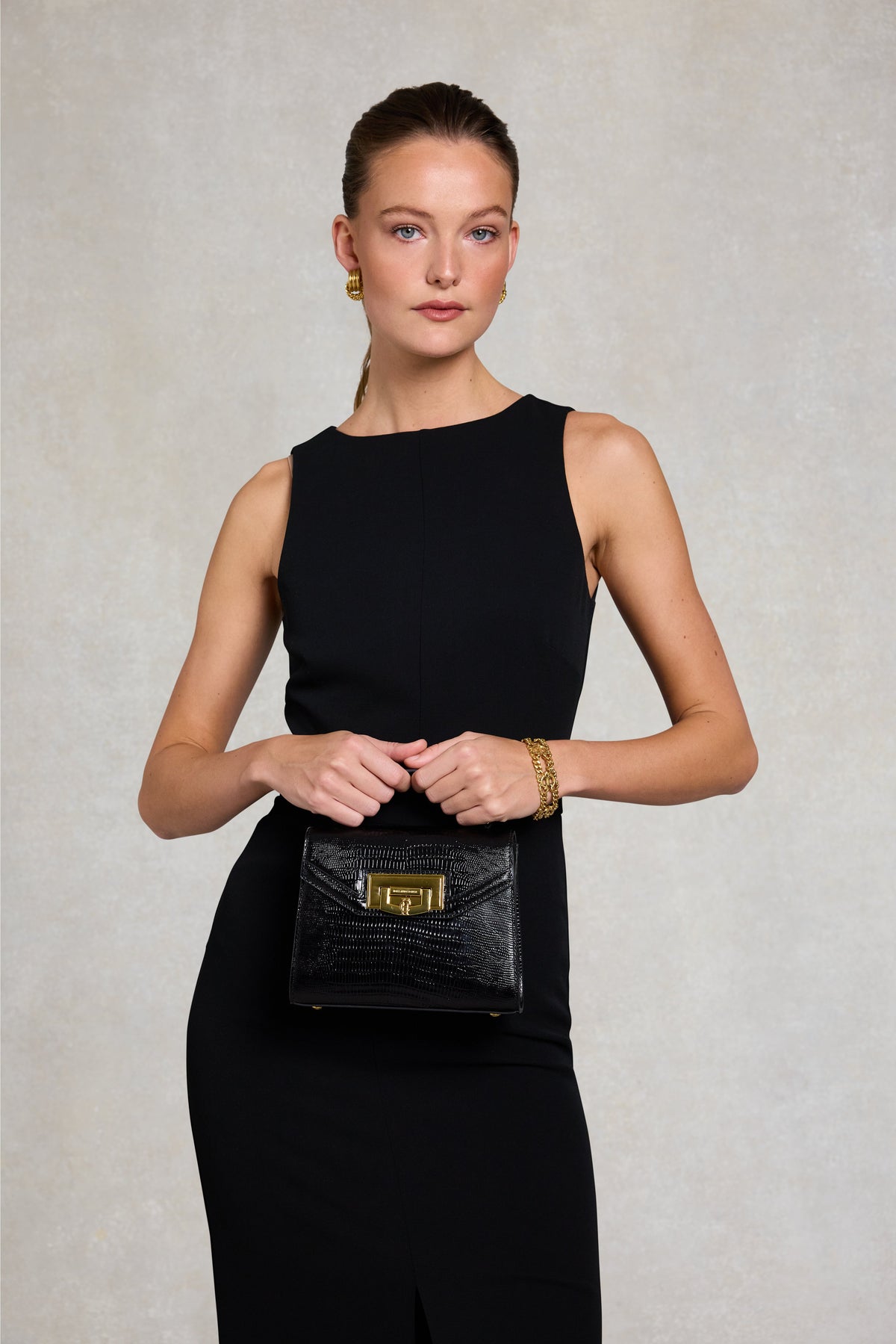 Mini Cheltenham Bag (Black Lizard)