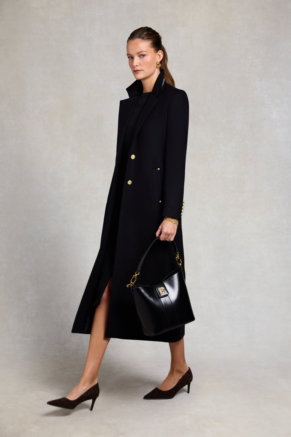Mira Midi Dress (Black)
