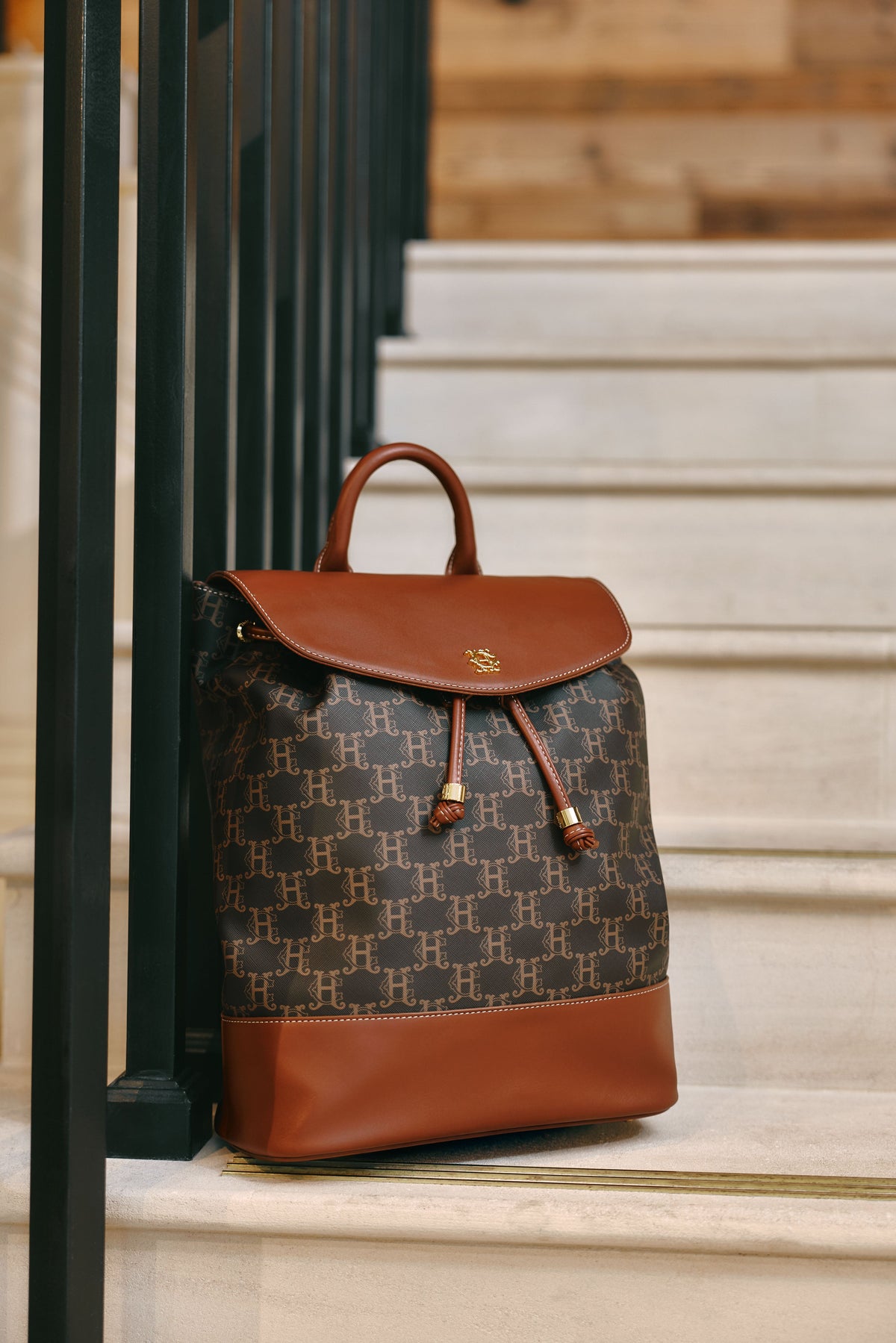 Mayfair Backpack (Tan Monogram)