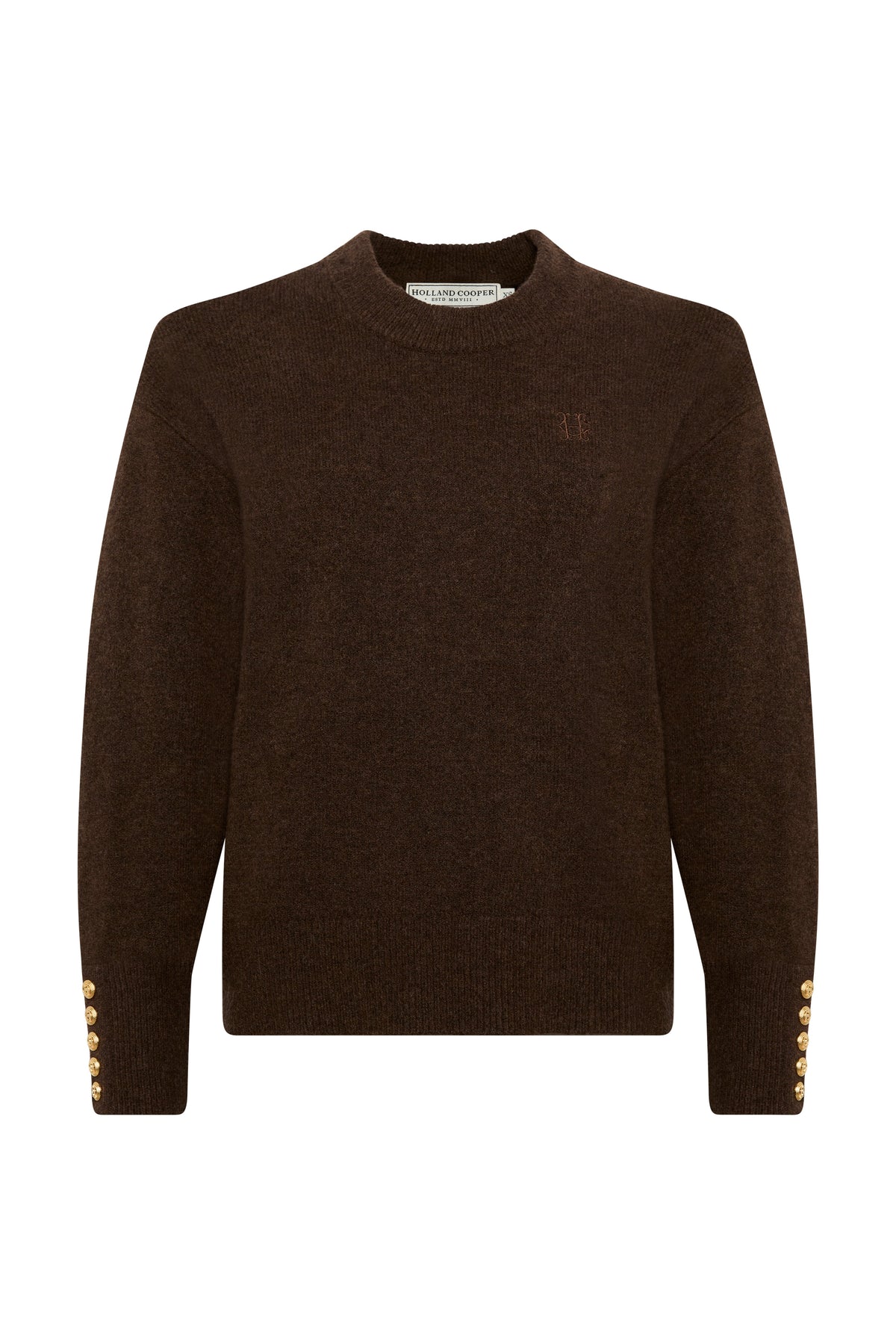 Nina Crew Neck Knit (Chocolate)