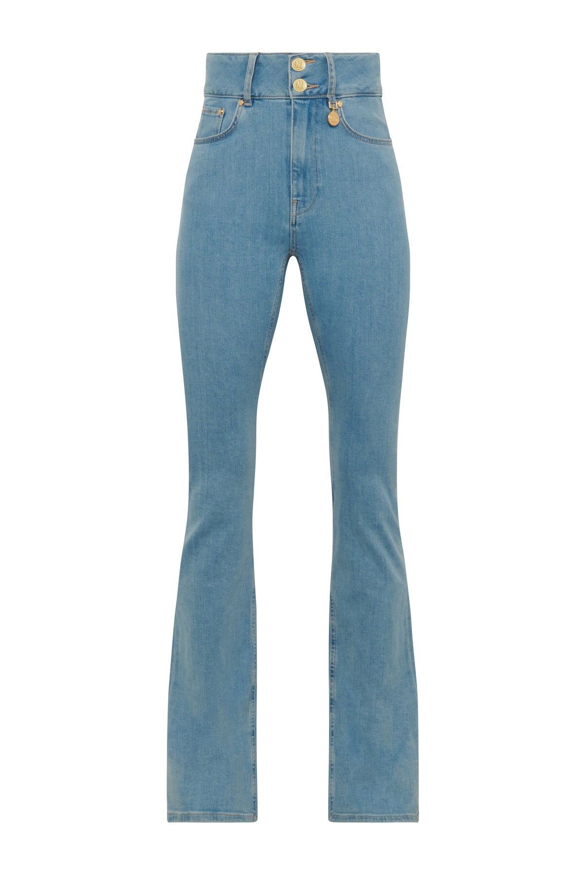 High Rise Flared Jean (Light Denim)