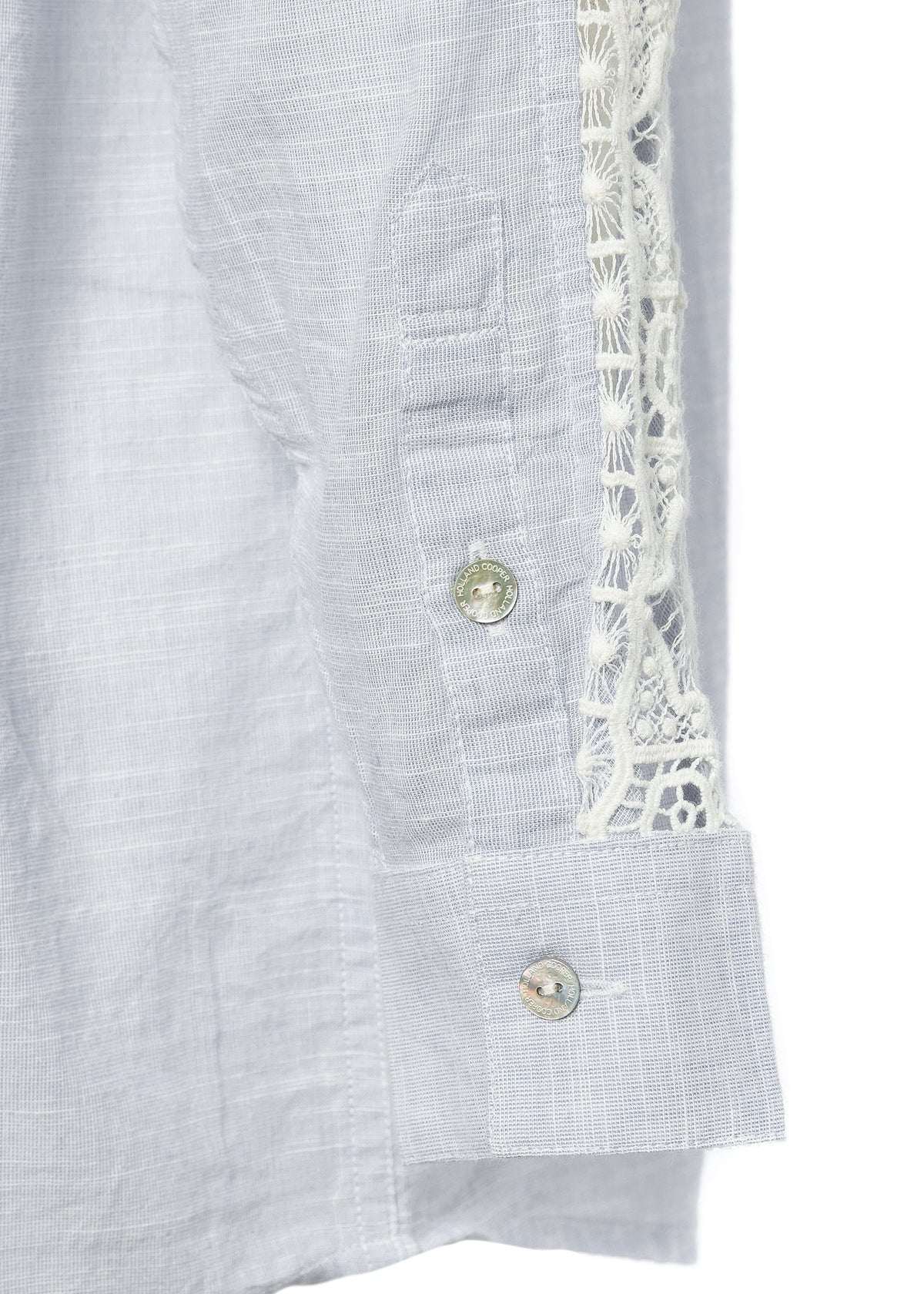 Cotton Lace Shirt (Pale Blue)