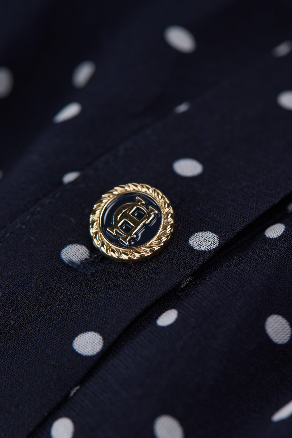 Paros Shirt Dress (Navy Polka Dot)