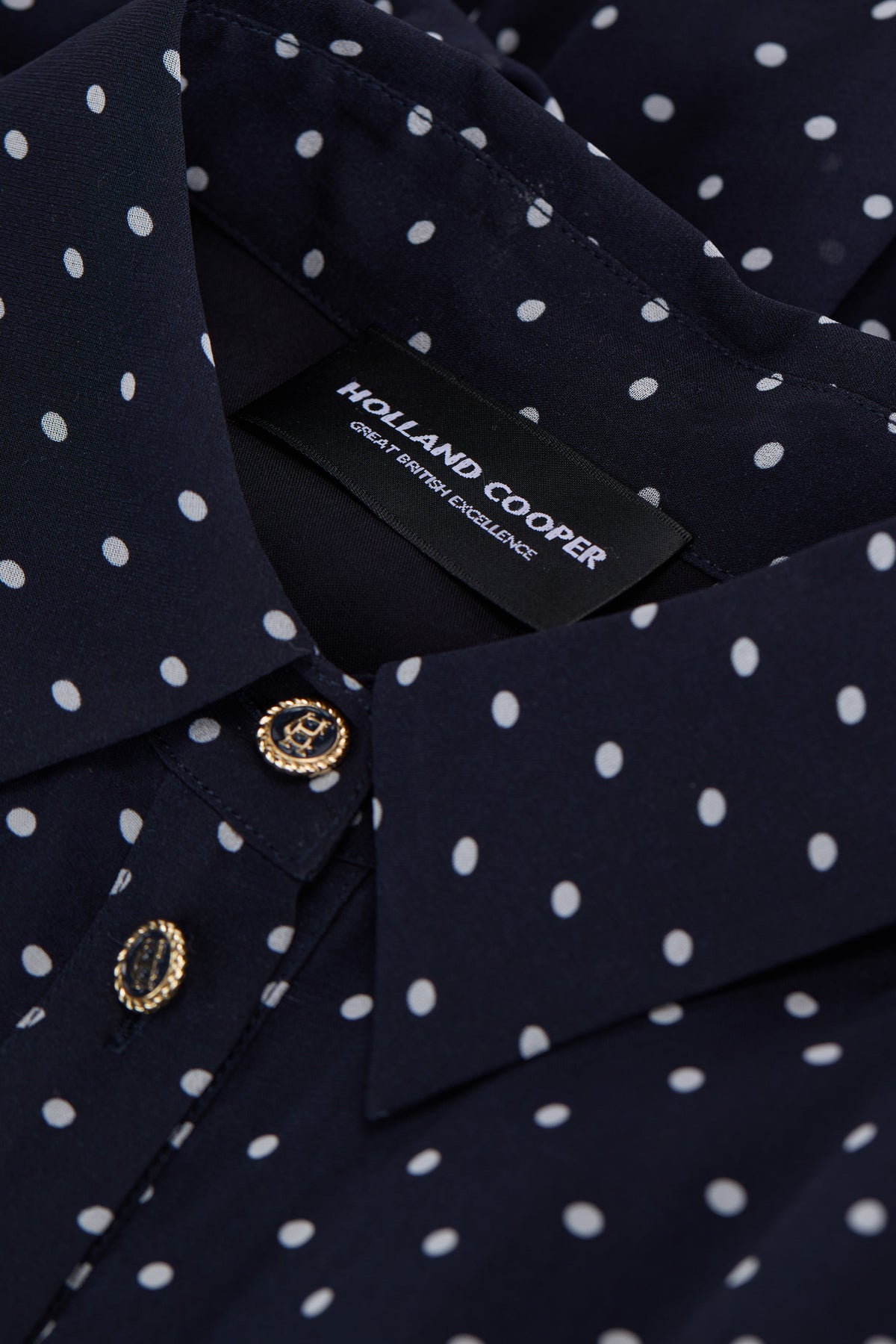 Paros Shirt Dress (Navy Polka Dot)