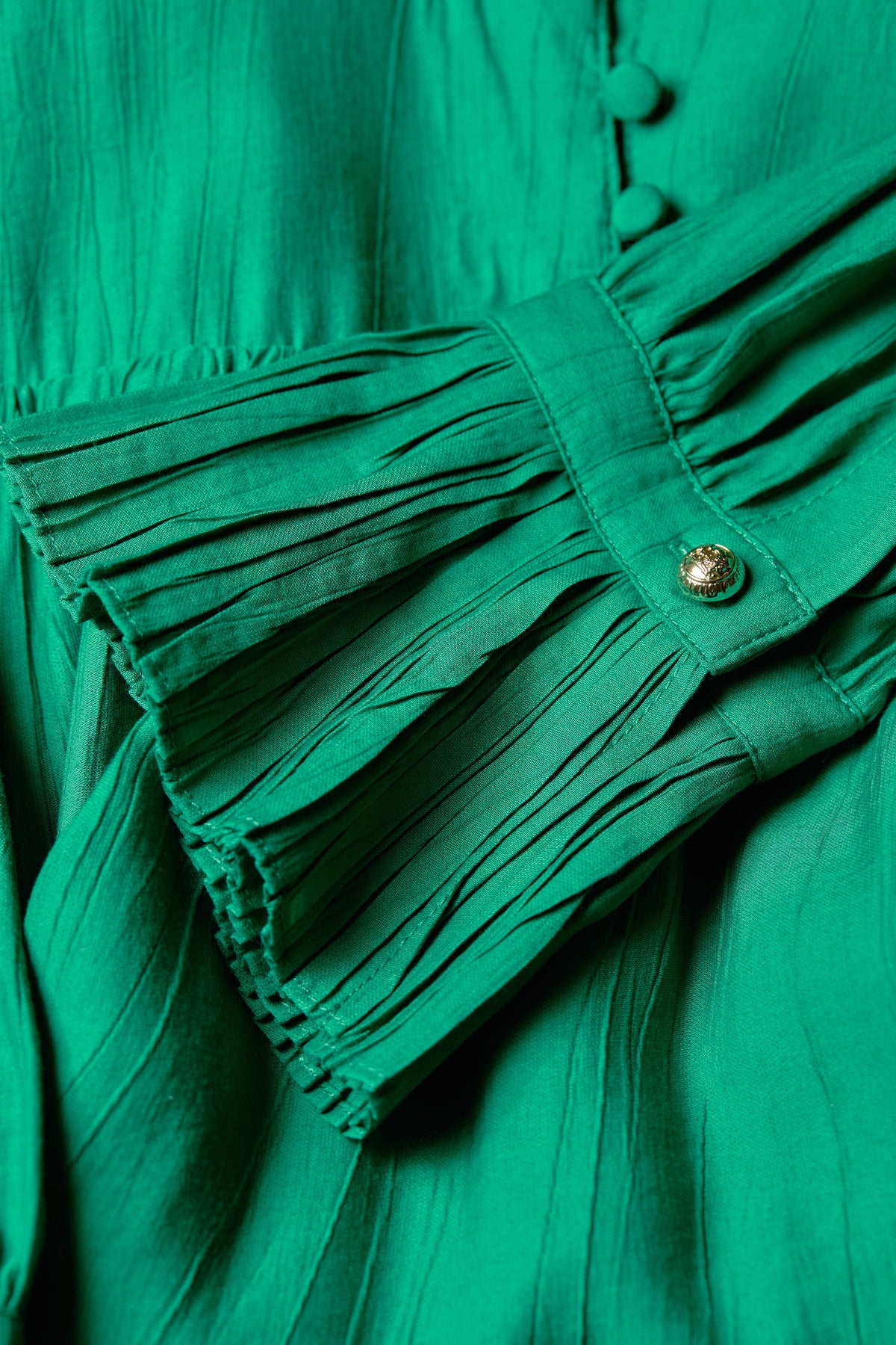 Phoebe V-Neck Mini Dress (Jewel Green)