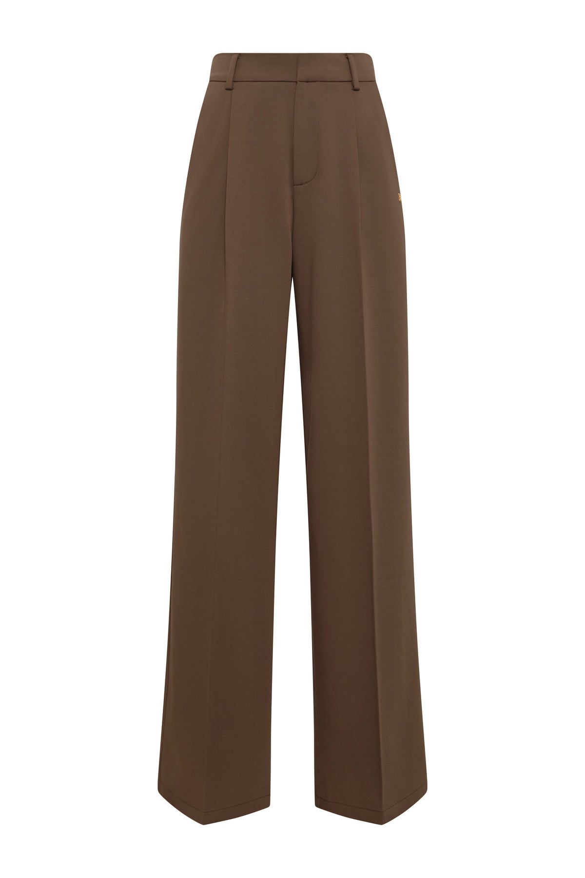 Pleated Wide Leg Trouser (Mocha)