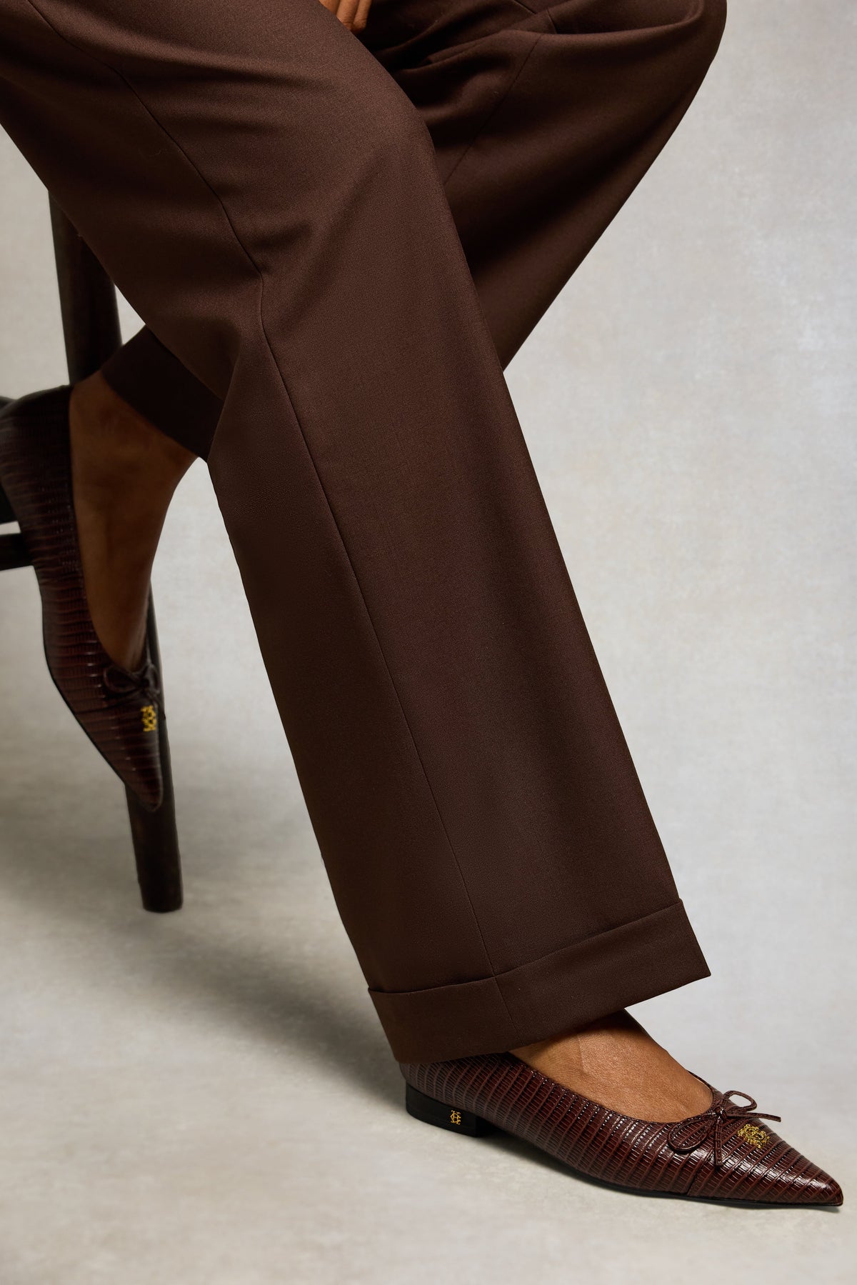 Pointed Ballet Shoe (Chestnut Lizard)
