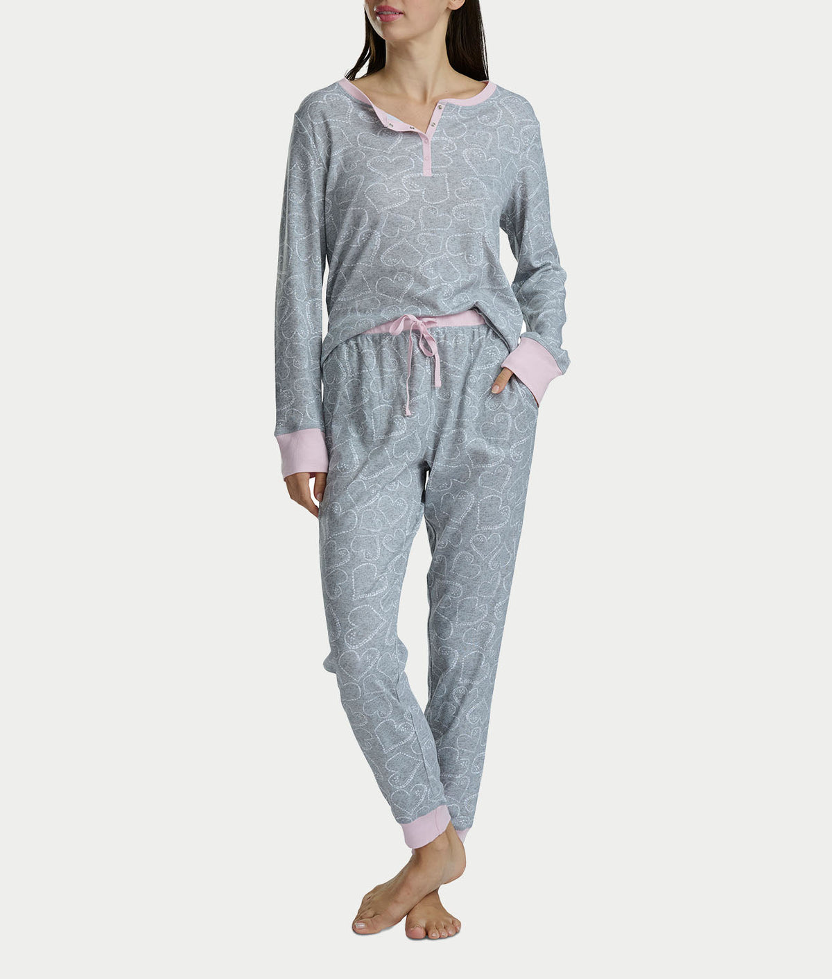 Long Sleeve Henley Jogger Set