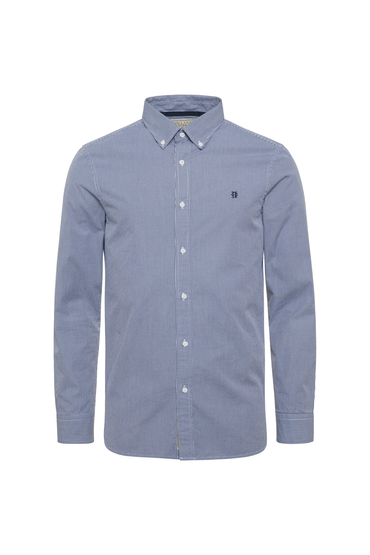 Men's Classic Fit Button Down Shirt (Micro Navy Gingham)