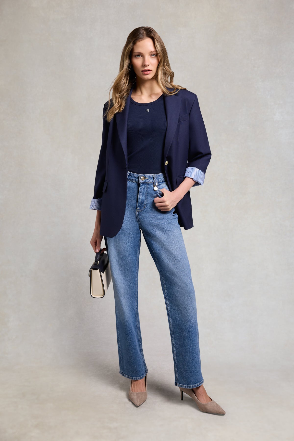 Rebecca Long Sleeve Top (Ink Navy)