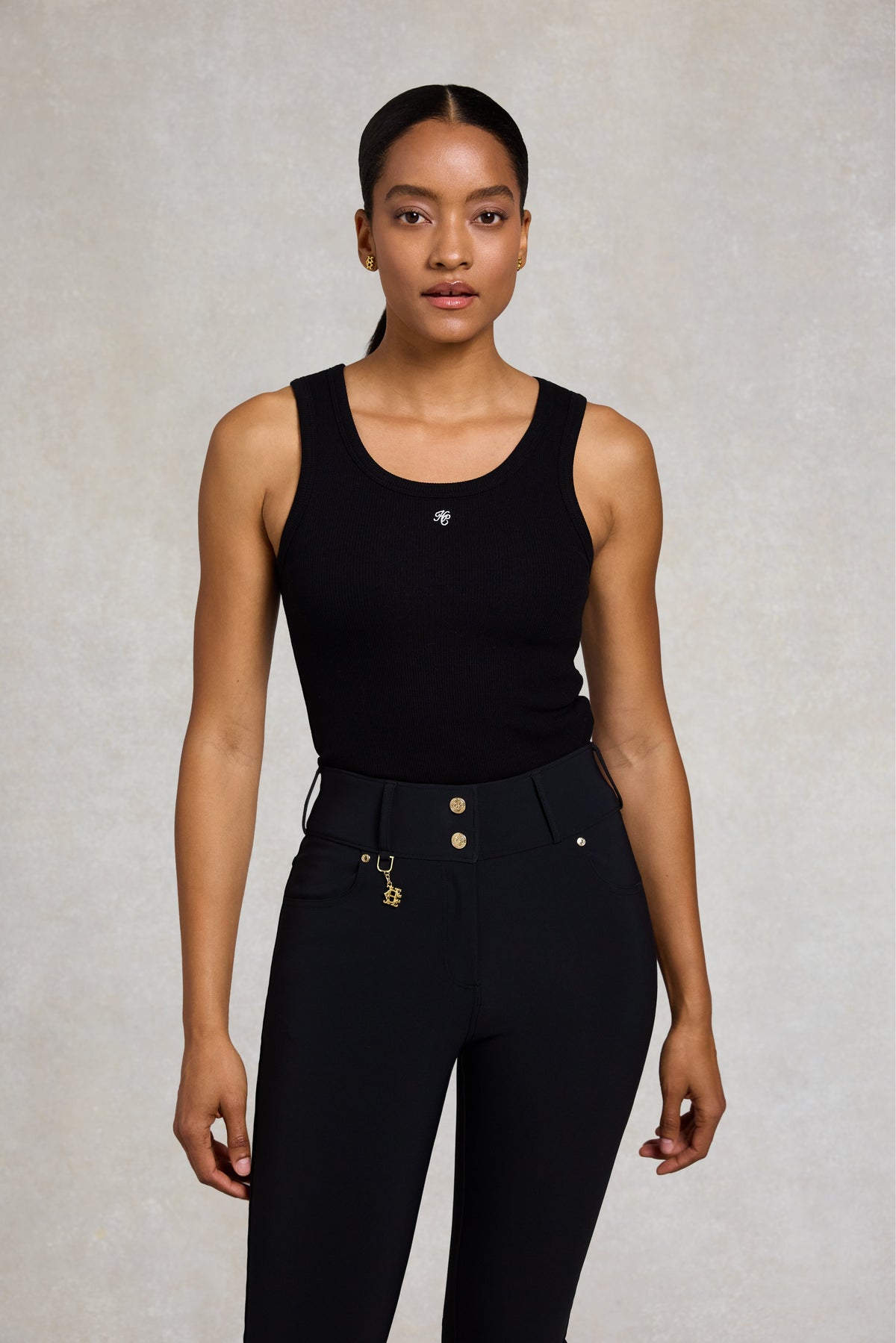 Rebecca Rib Tank (Black)