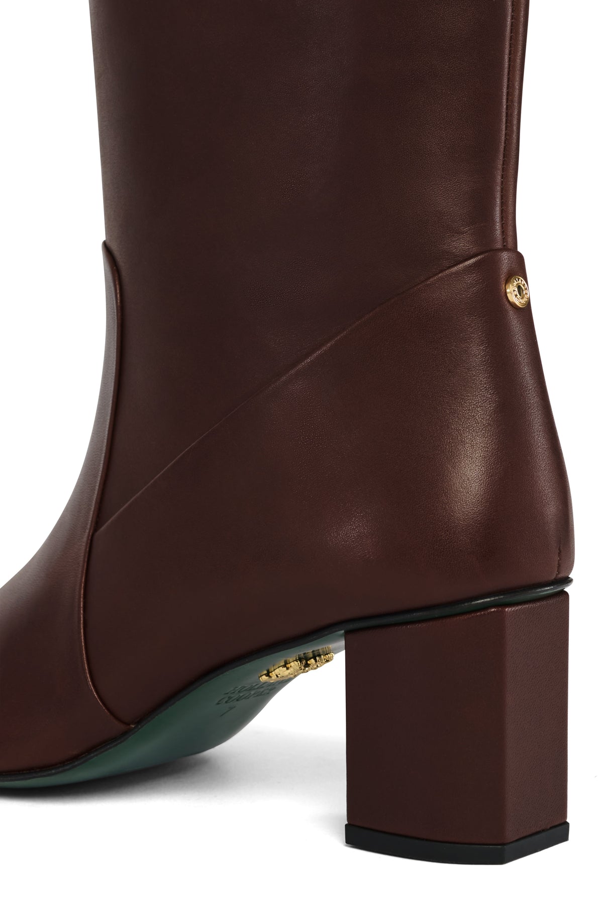 Regency Mid Heel Knee Boot (Rich Chocolate)
