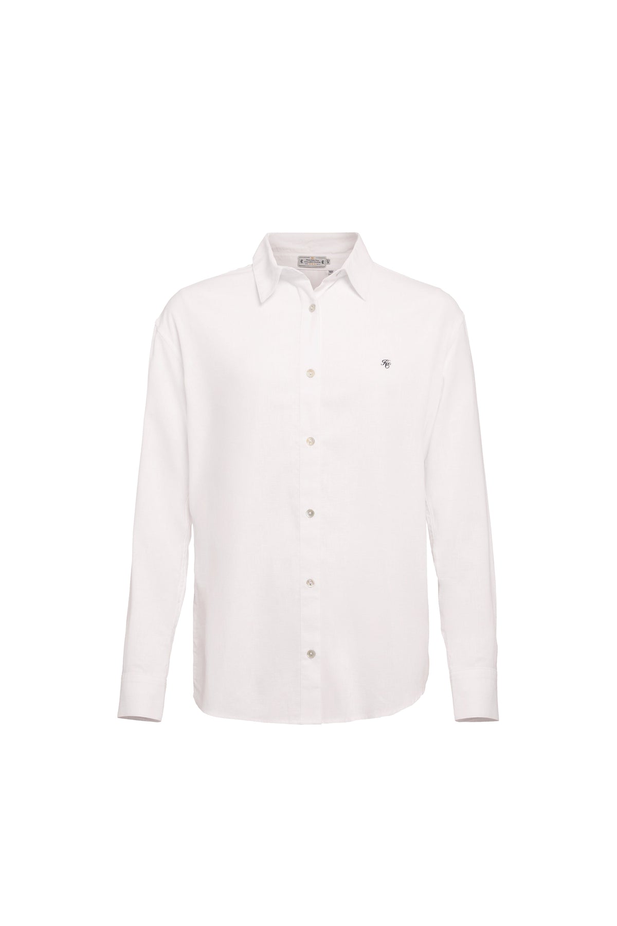 Relaxed Fit Linen Shirt (Optic White)