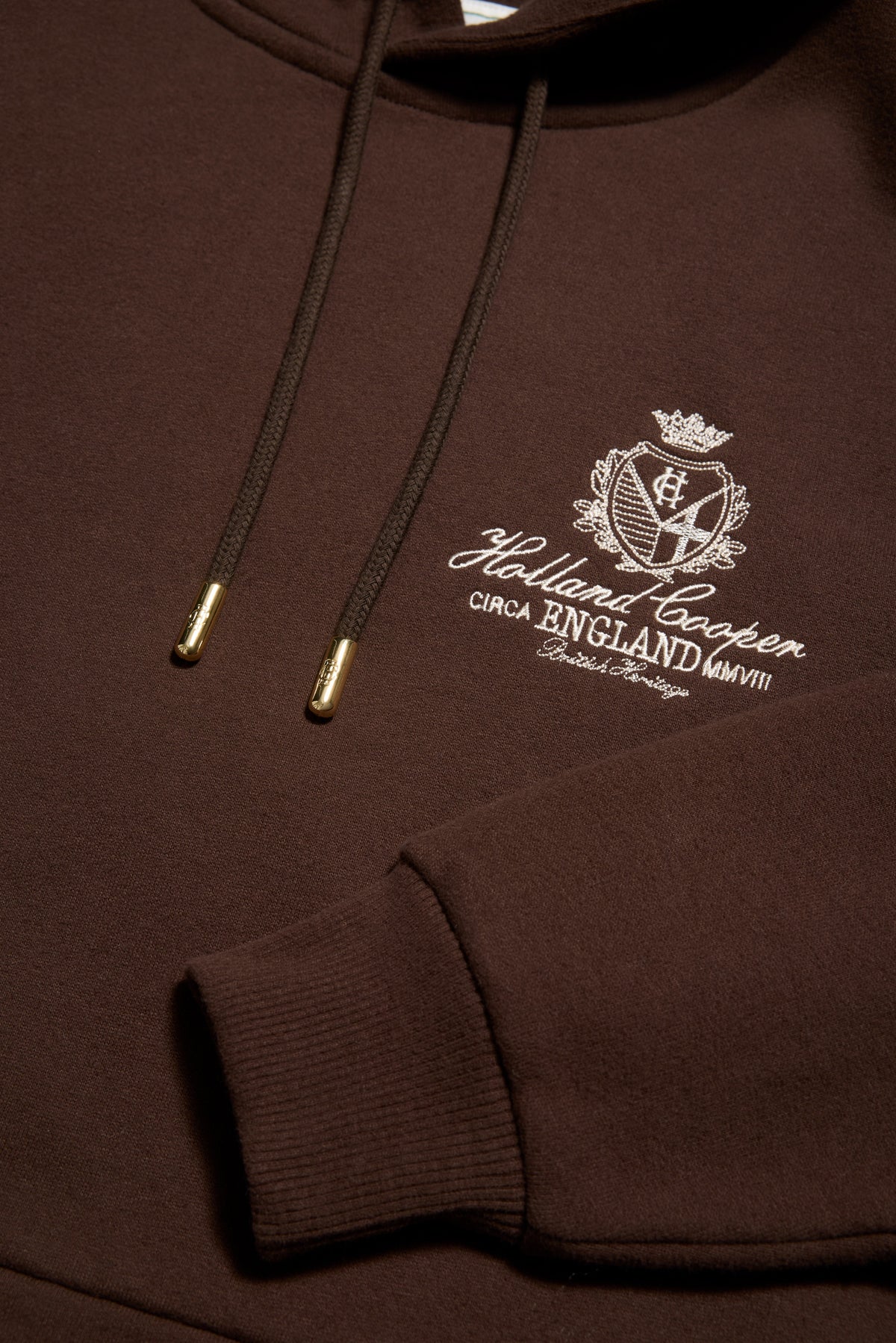 Relaxed Fit Script Hoodie (Walnut)