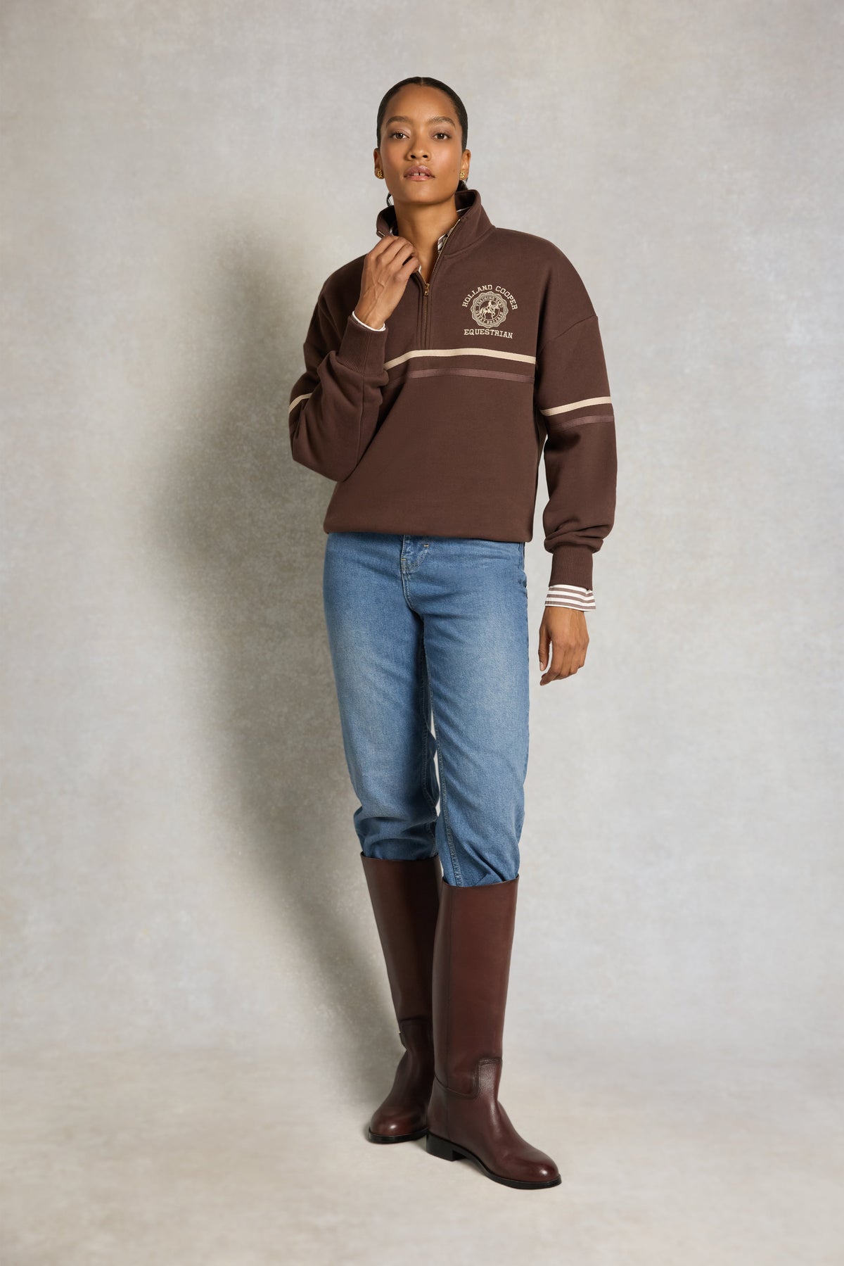 Roan Quarter Zip (Walnut)