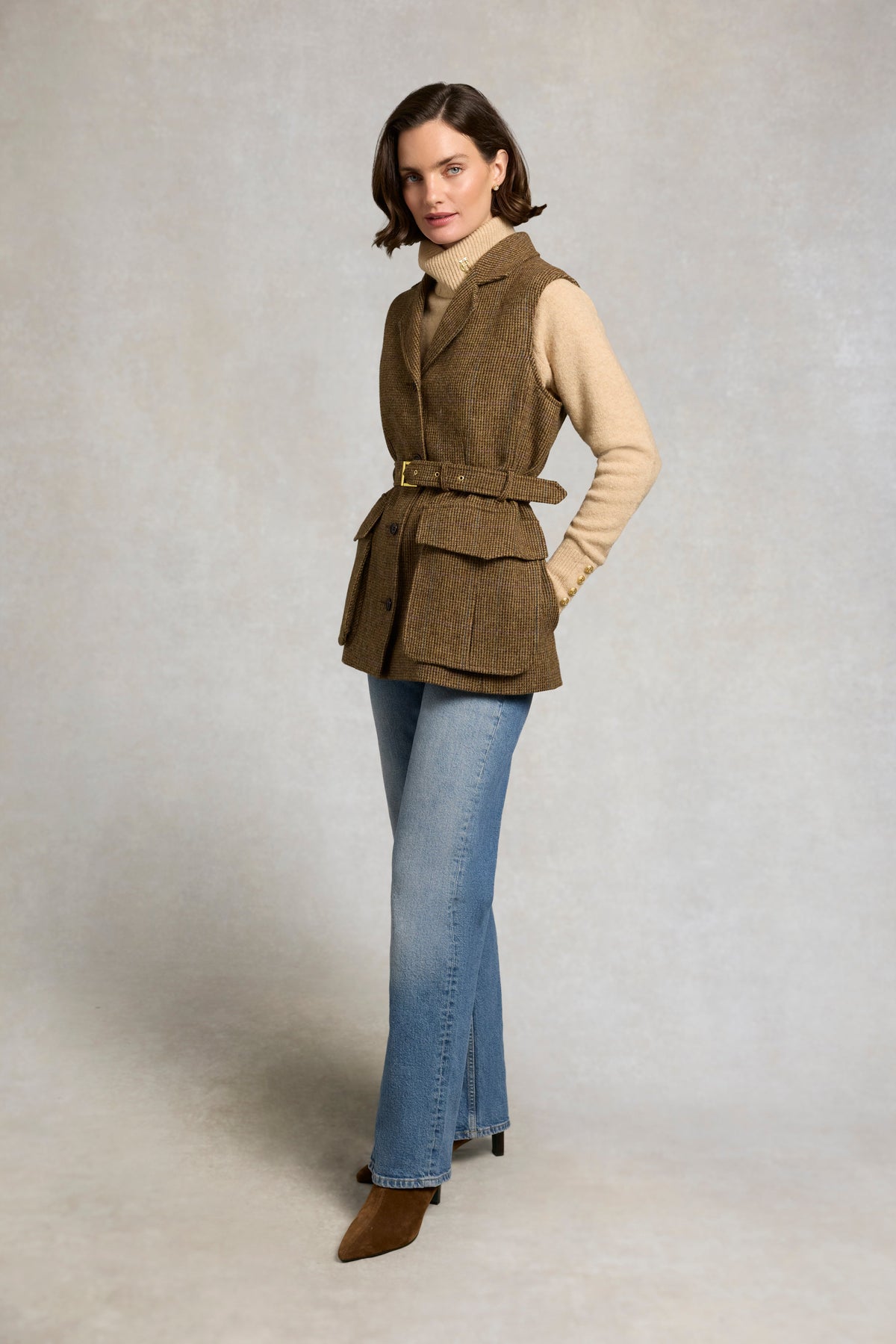 Cotswold Belted Gilet (Bamford Tweed)
