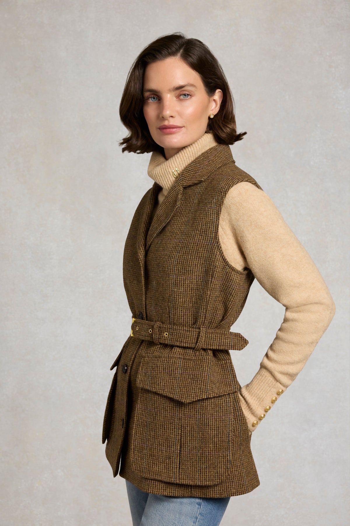 Cotswold Belted Gilet (Bamford Tweed)