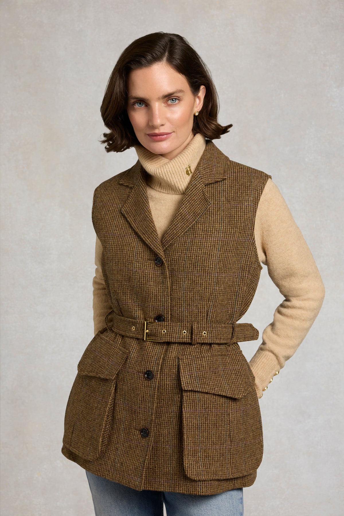 Cotswold Belted Gilet (Bamford Tweed)